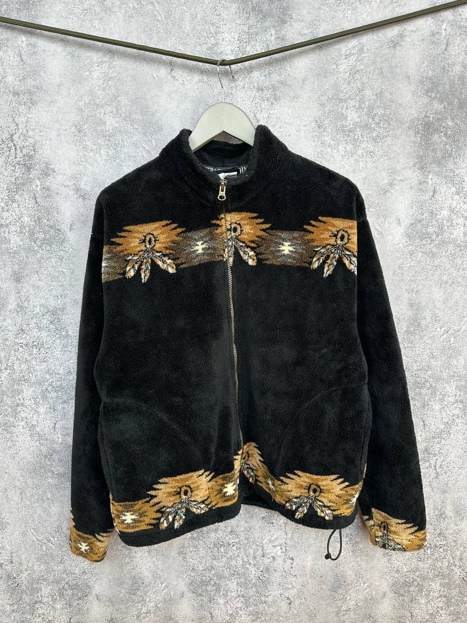 American Apparel Outback Trading Company "Bear" Native Pattern Fleece Jacket Size US L / EU 52-54 / 3 - 2 Thumbnail