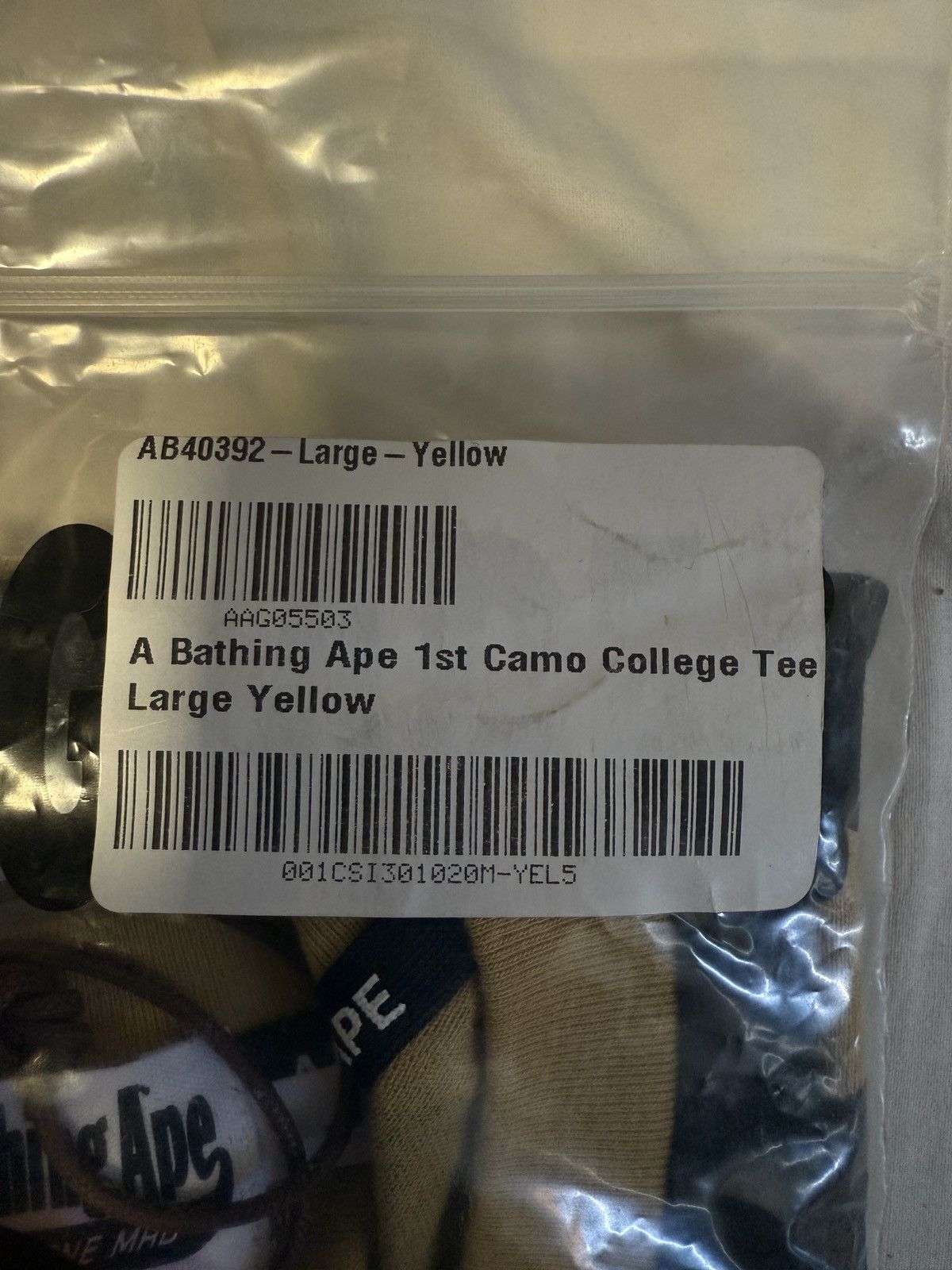 Bape Bape 1st camo college tee Size US L / EU 52-54 / 3 - 8 Thumbnail