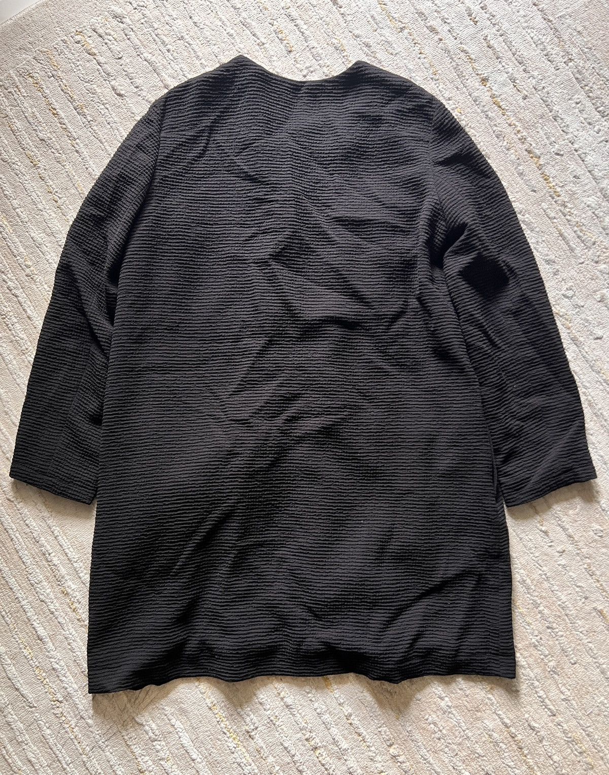 Designer × Japanese Brand × Yohji Yamamoto Limi Feu Yamamoto Pleated Long Black Jacket Size US L / EU 52-54 / 3 - 2 Thumbnail
