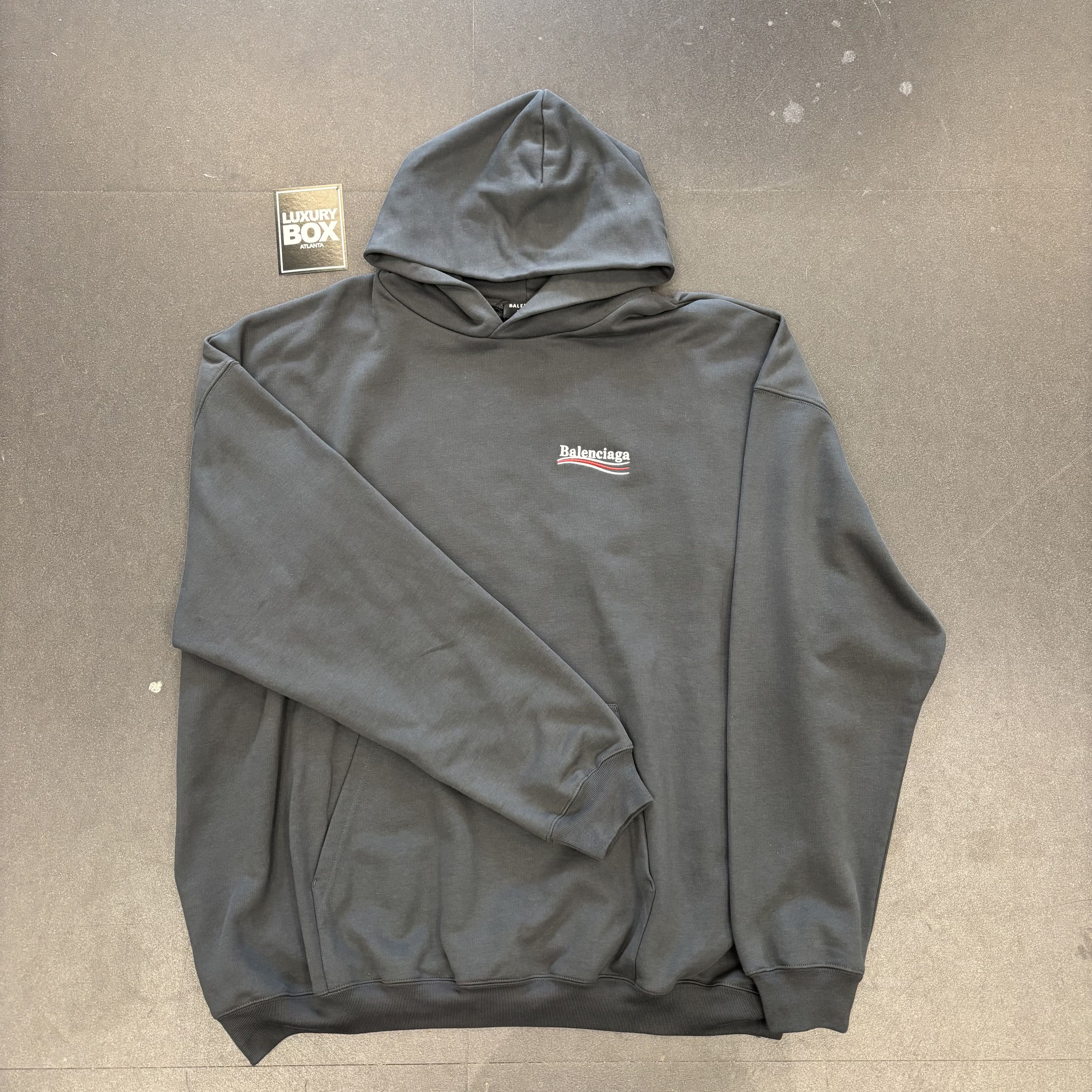 トップス balenciaga Campaign Logos hoodie xs Balenciaga 2017 Campaign Logo Oversized Red Hoodie Size XS