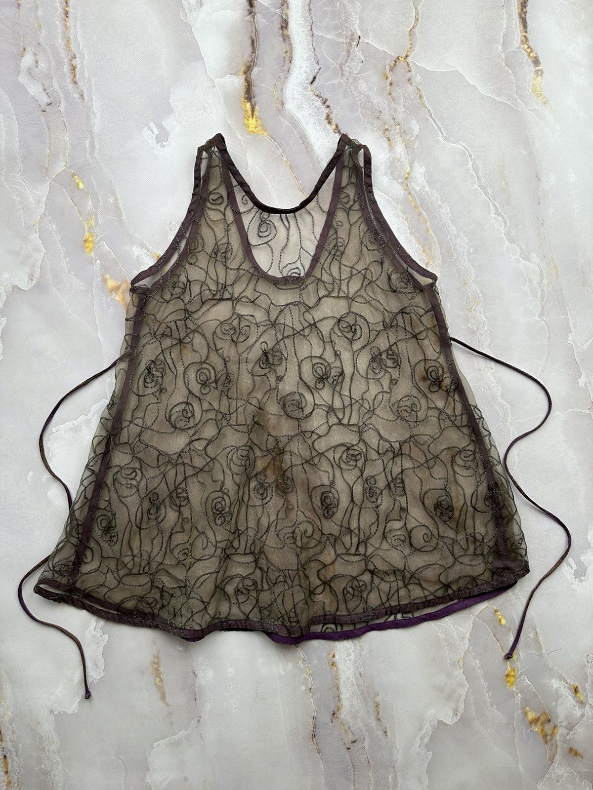Japanese Brand Vintage Mesh Tank Top Size S / US 4 / IT 40 - 7 Thumbnail