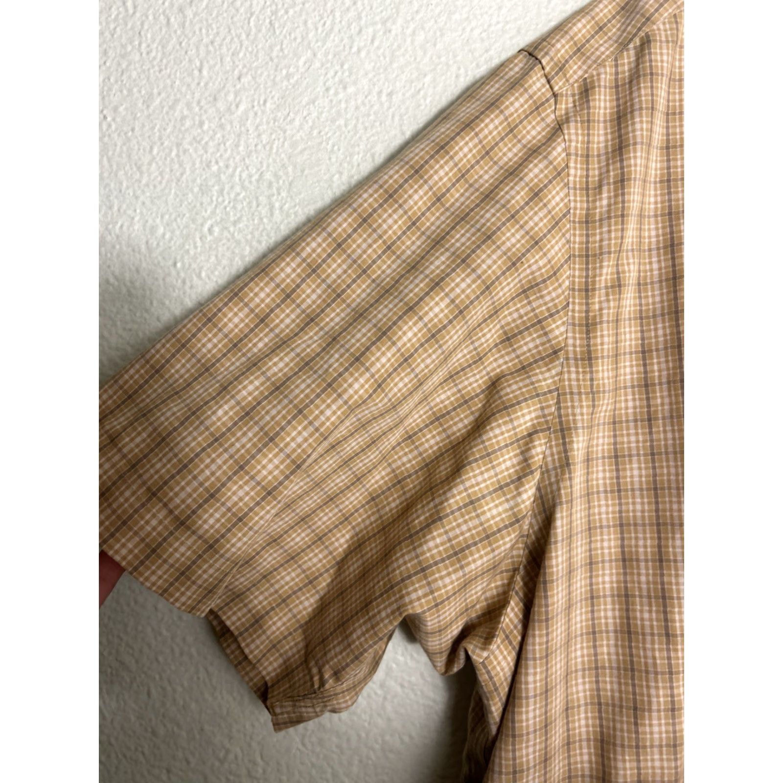 Eddie Bauer Eddie Bauer Shirt Men 3XL Plaid Short Sleeve 100% Cotton Work Casual Beige Size US XXL / EU 58 / 5 - 2 Thumbnail