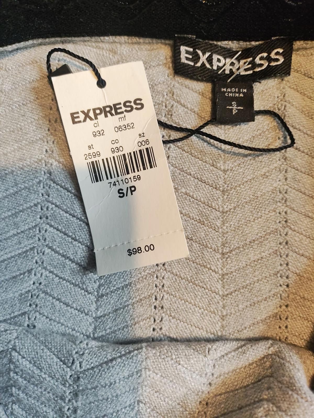 Express Express Women's Strapless Gray Knit Dress Size S / US 4 / IT 40 - 7 Thumbnail