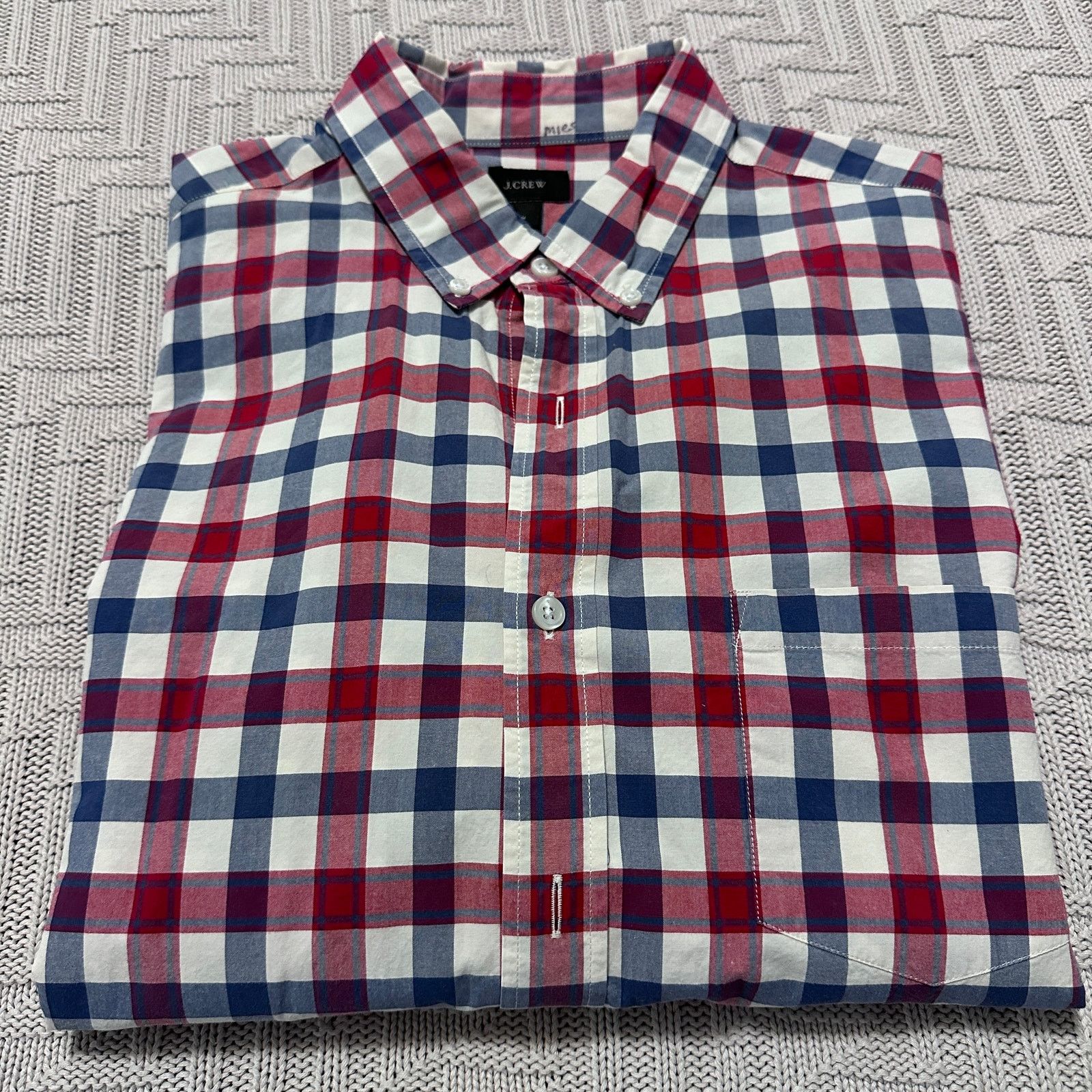 J.Crew J Crew red and blue buffalo check plaid button down Size US M / EU 48-50 / 2 - 1 Thumbnail