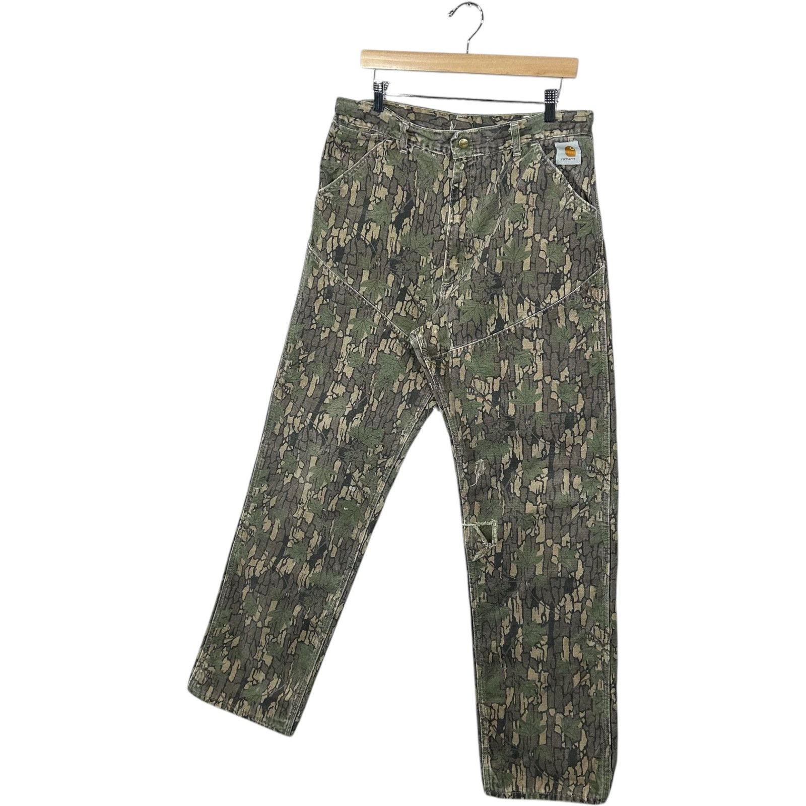 Carhartt Vintage Carhartt Tree Bark Camo Double Knee Pants 80s 34x32 Size US 34 / EU 50 - 3 Thumbnail