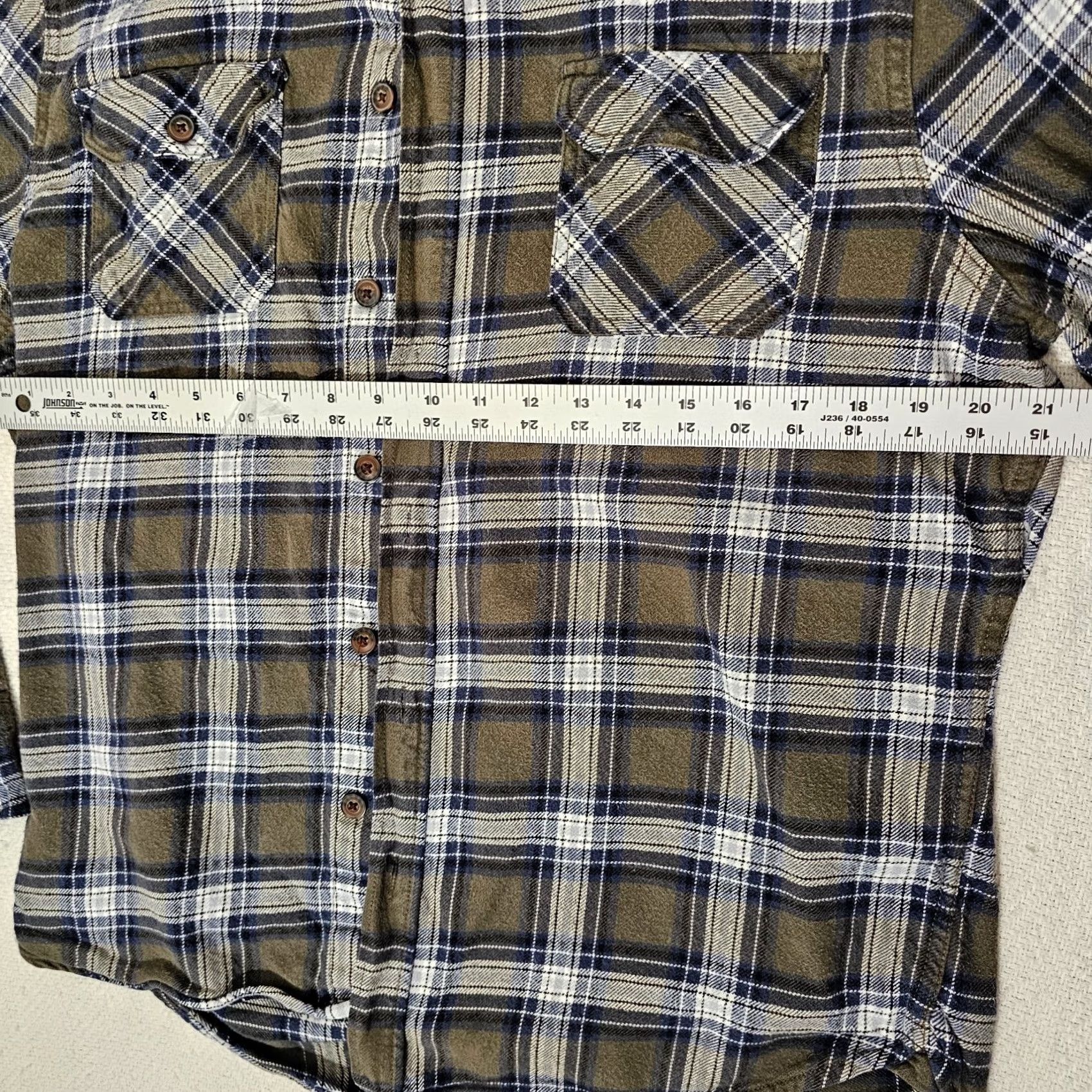 Vintage JACHS Shirt Men's L Green Blue Plaid Flannel Cotton Long Sleeve Button-Up Collar Spread Vintage: No, Regular Fit, 100% Cotton, Logo Size US L / EU 52-54 / 3 - 5 Thumbnail