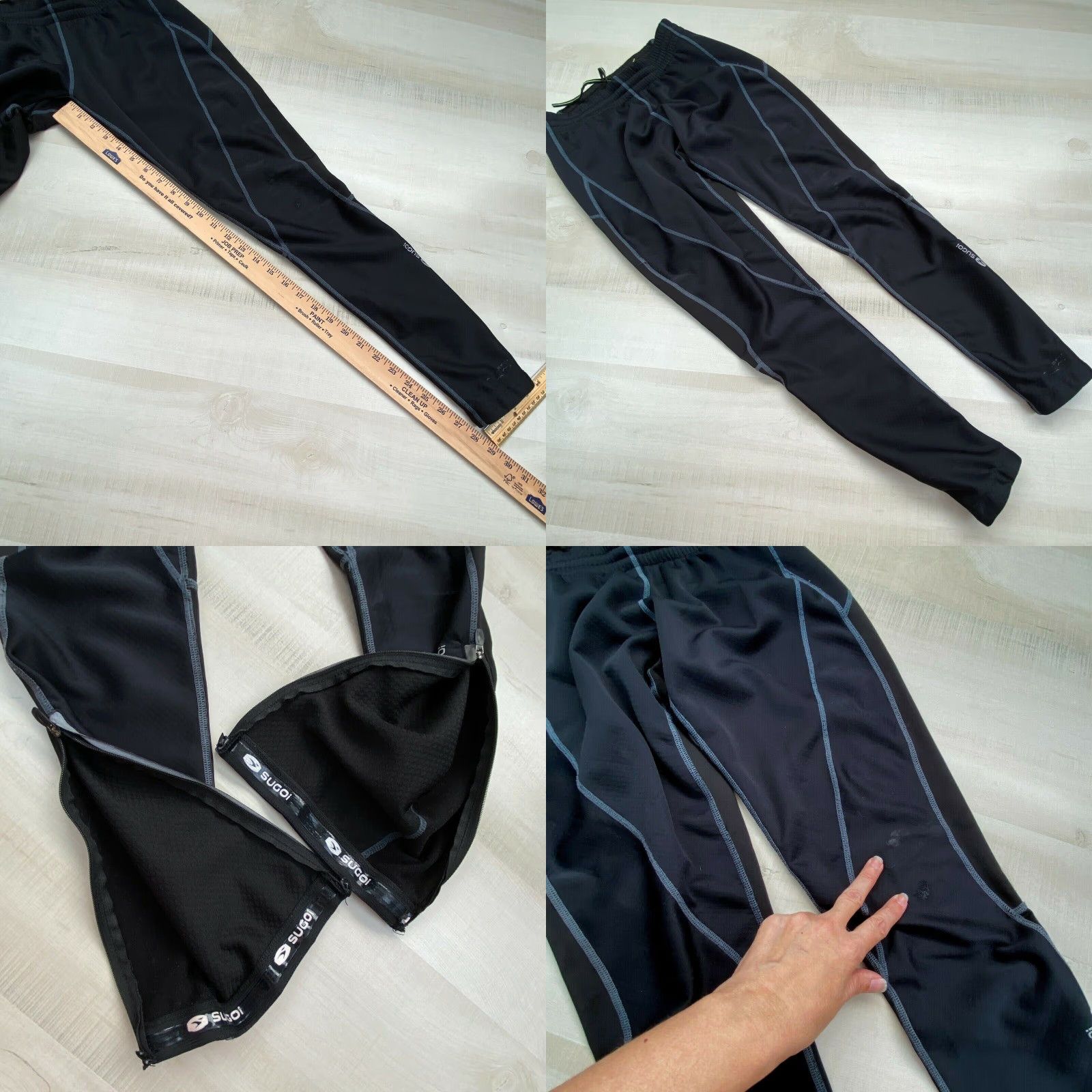 Vintage Sugoi Women's Athletic Pants Small Black Running Joggers Size 28" / US 6 / IT 42 - 8 Thumbnail