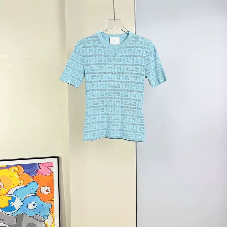Givenchy Givenchy Full-Print Knitted Short-Sleeve Top Size XS / US 0-2 / IT 36-38 - 1 Thumbnail