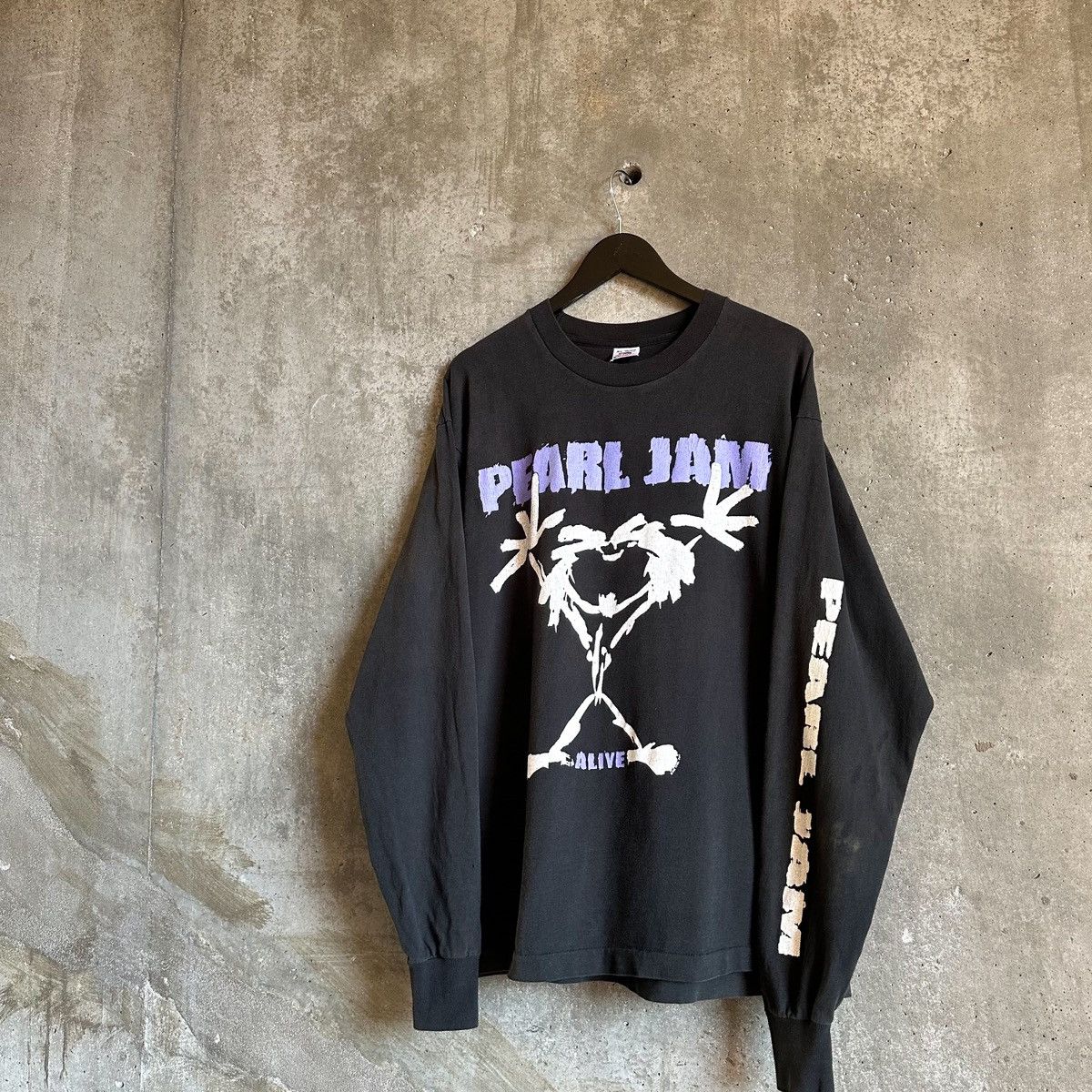Band Tees 90’s Pearl Jam “Alive” Stickman Longsleeve Shirt Size US XL / EU 56 / 4 - 7 Thumbnail