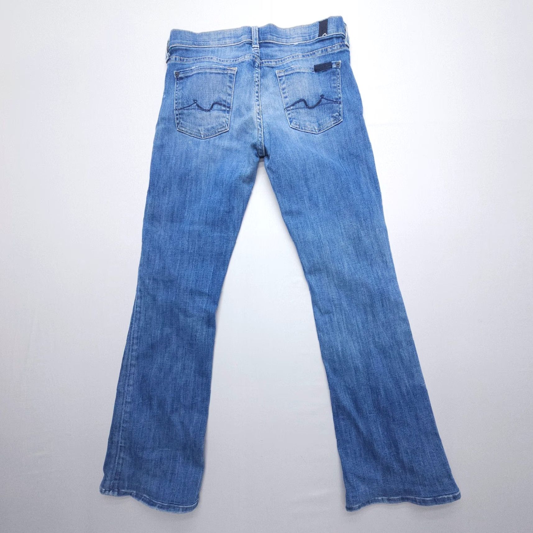 7 For All Mankind 7 For All Mankind Low Rise Bootcut Jeans 26 Regular Blue 29 Inseam Denim 5-Pocket Womens USA Made Belt Loops Size 26" / US 2 / IT 38 - 2 Thumbnail