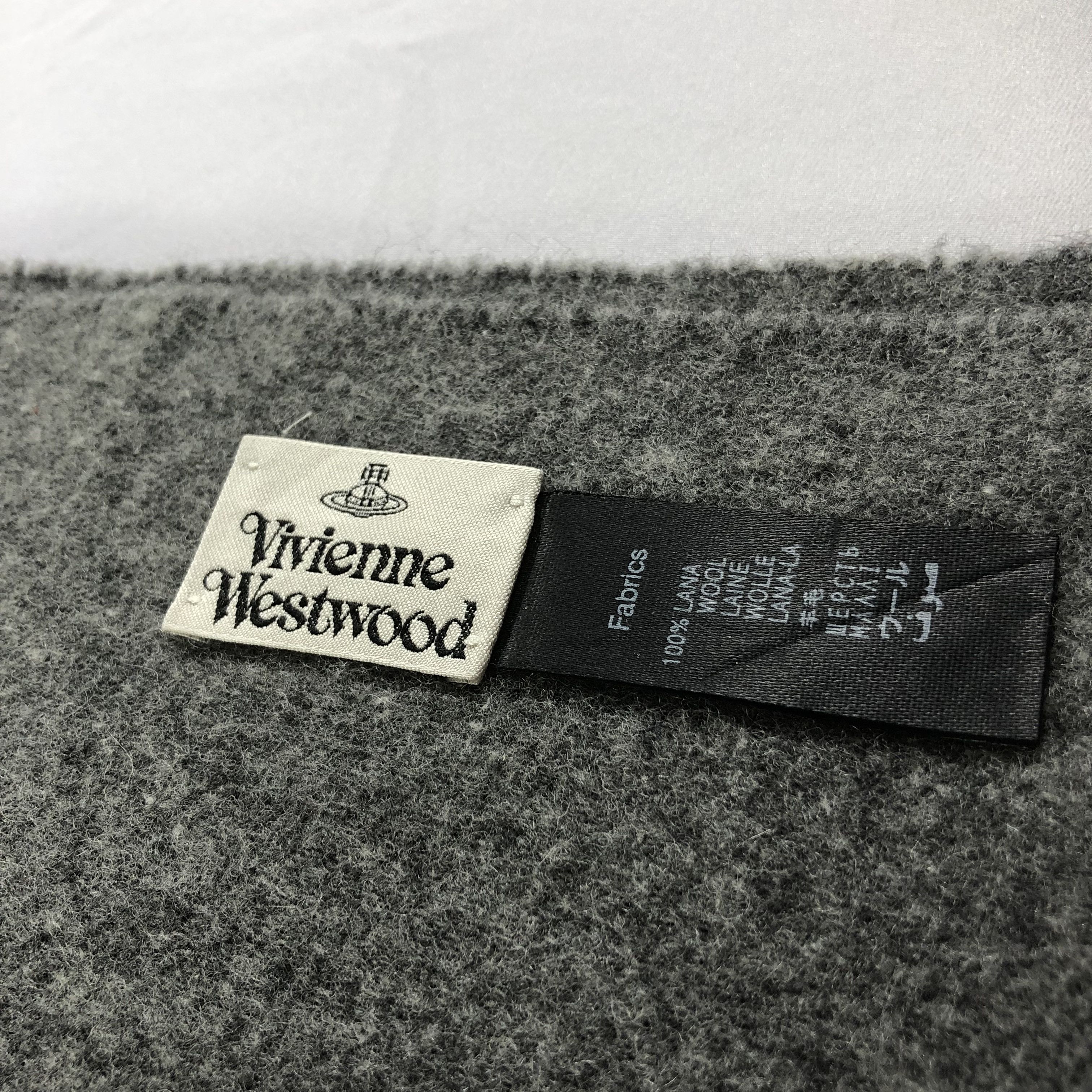 Vivienne Westwood Vivienne Westwood Plain Grey Wool Scarf Muffler V1574 Size ONE SIZE - 5 Thumbnail