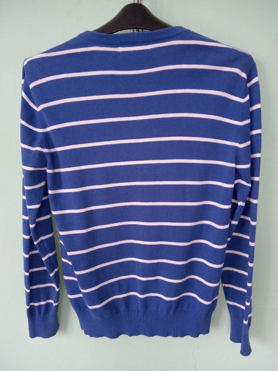 Polo Ralph Lauren Vintage Polo Ralph Lauren Sweater V Neck Blue Striped Size US M / EU 48-50 / 2 - 9 Thumbnail