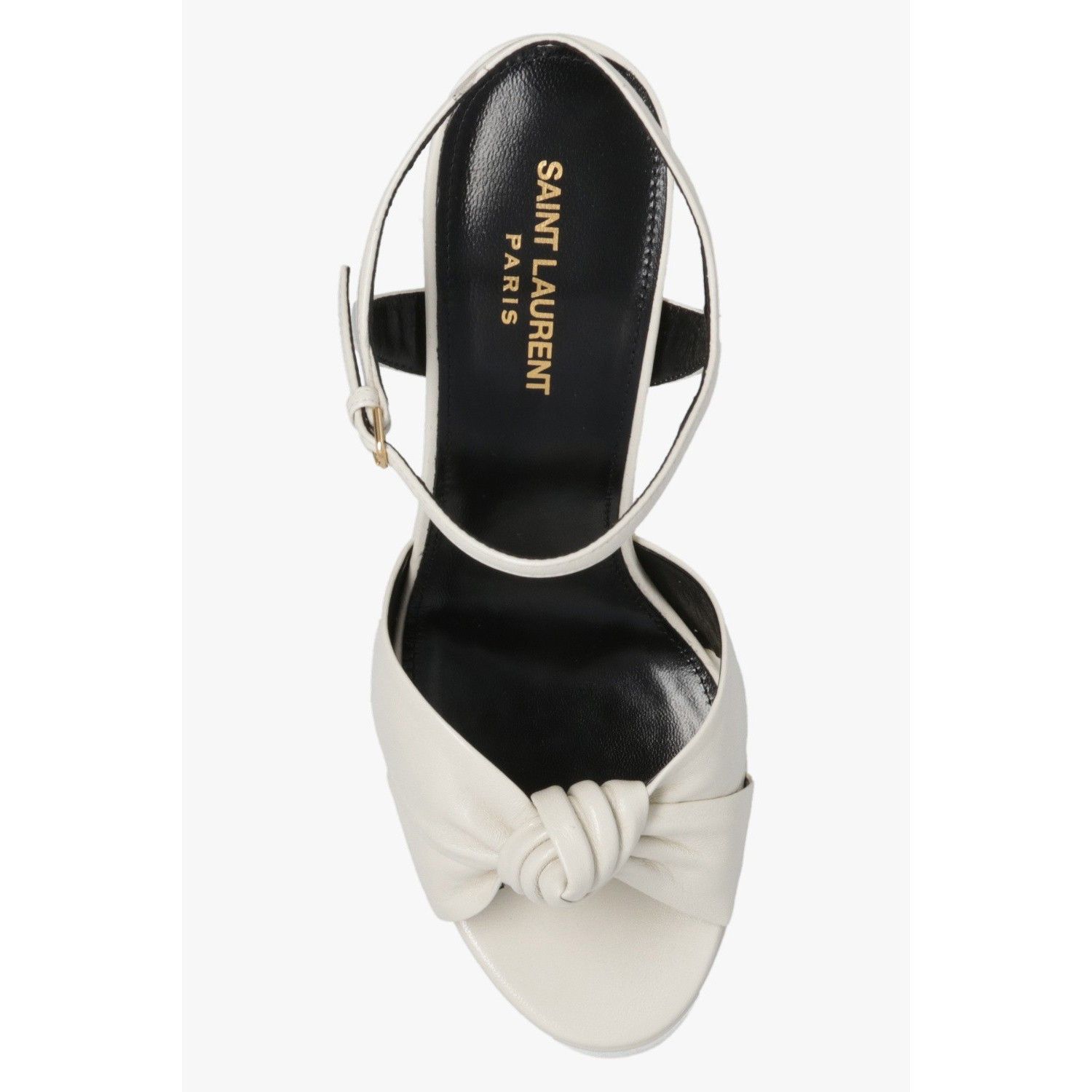 Saint Laurent Paris SAINT LAURENT Bianca Ivory Platform Sandals New & Authentic Size US 12 / IT 42 - 4 Thumbnail