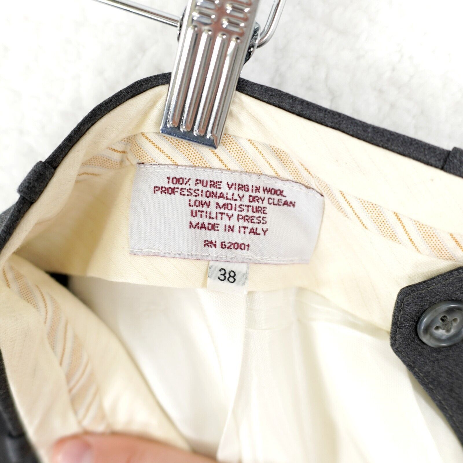 Nordstrom DAMAGED Nordstrom Trabaldo Togna Risalto Super 110s Wool Gra Size 36S - 11 Thumbnail