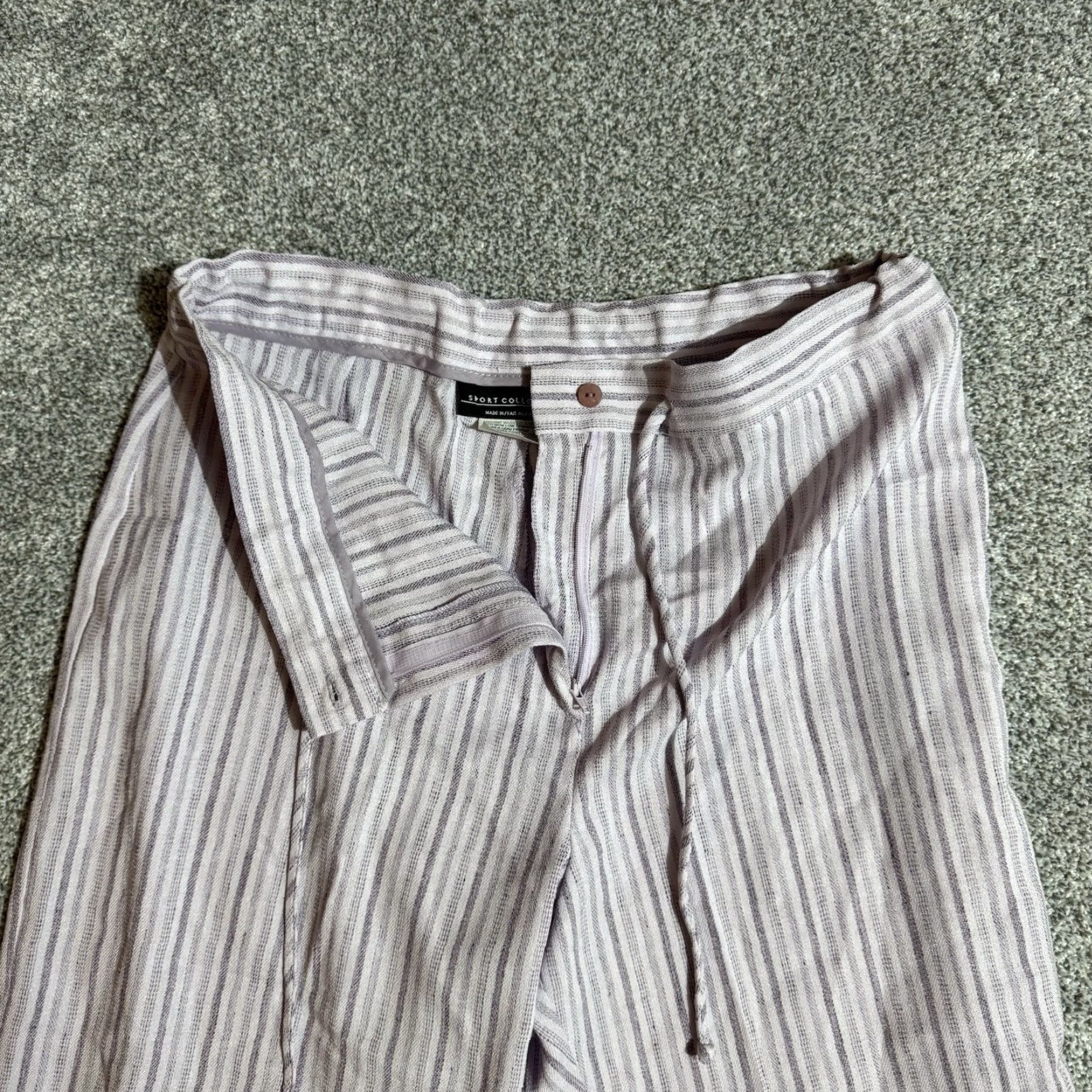 Vintage VINTAGE Pants Womens Size 16 Pinstripe Purple Wide Leg Office Workwear Preppy 90s Y2K Womens Size 38" / US 16 / IT 52 - 6 Thumbnail