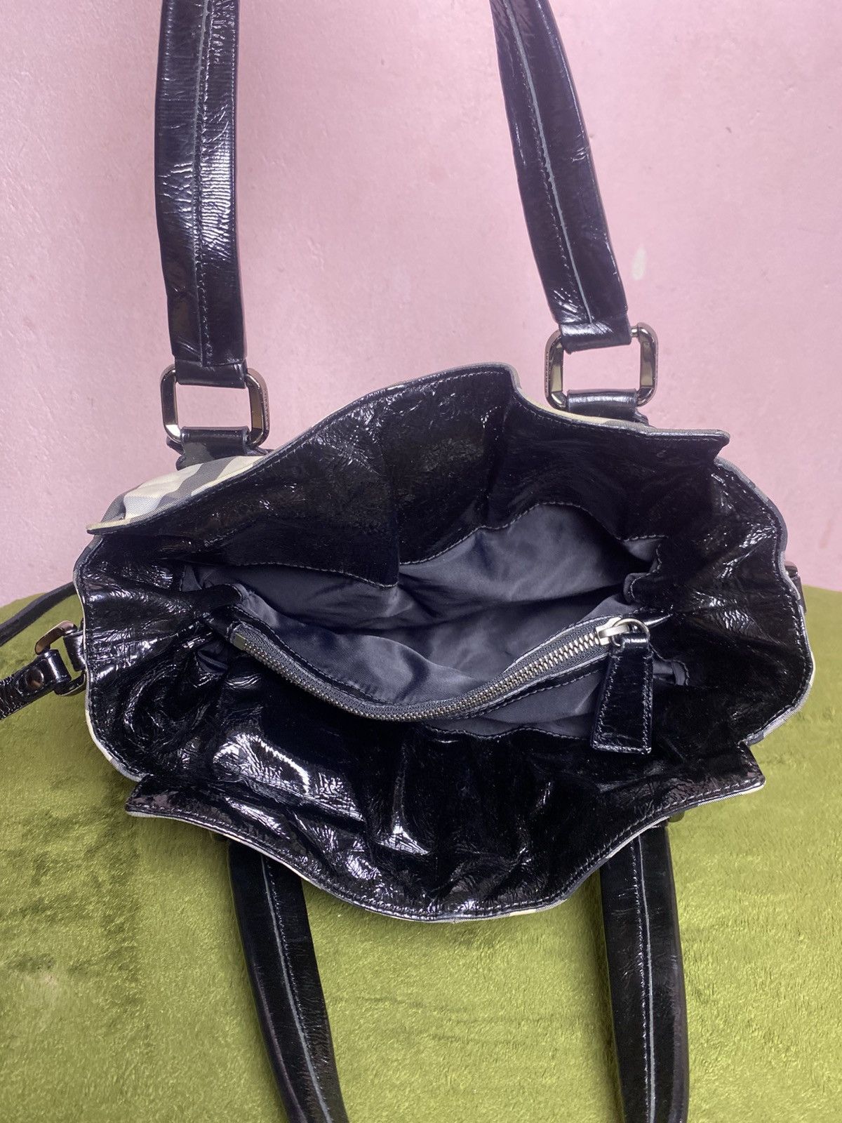 Burberry BURBERRY Bicolor Beat Check Nylon Two Way bag Size ONE SIZE - 12 Thumbnail