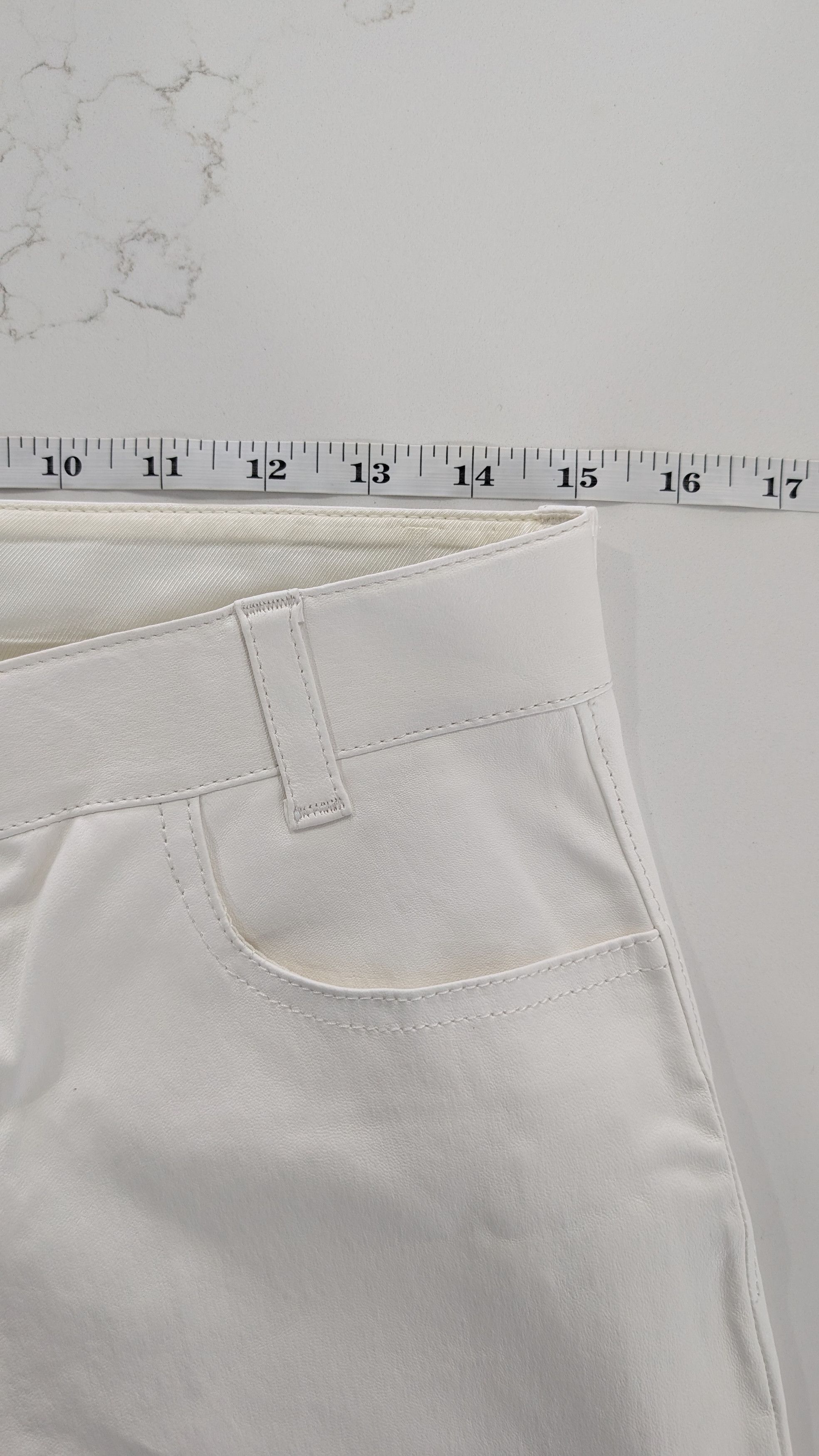 Other STOULS Paris Lilou White Lambskin Leather Pants Wide Leg Size 30" / US 8 / IT 44 - 10 Thumbnail