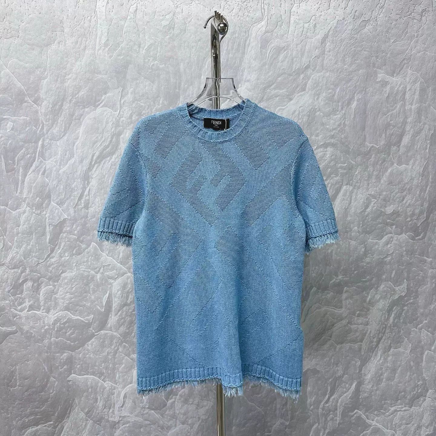 Fendi Fendi Double F Knit Fringe Short-Sleeve Size US S / EU 44-46 / 1 - 1 Thumbnail