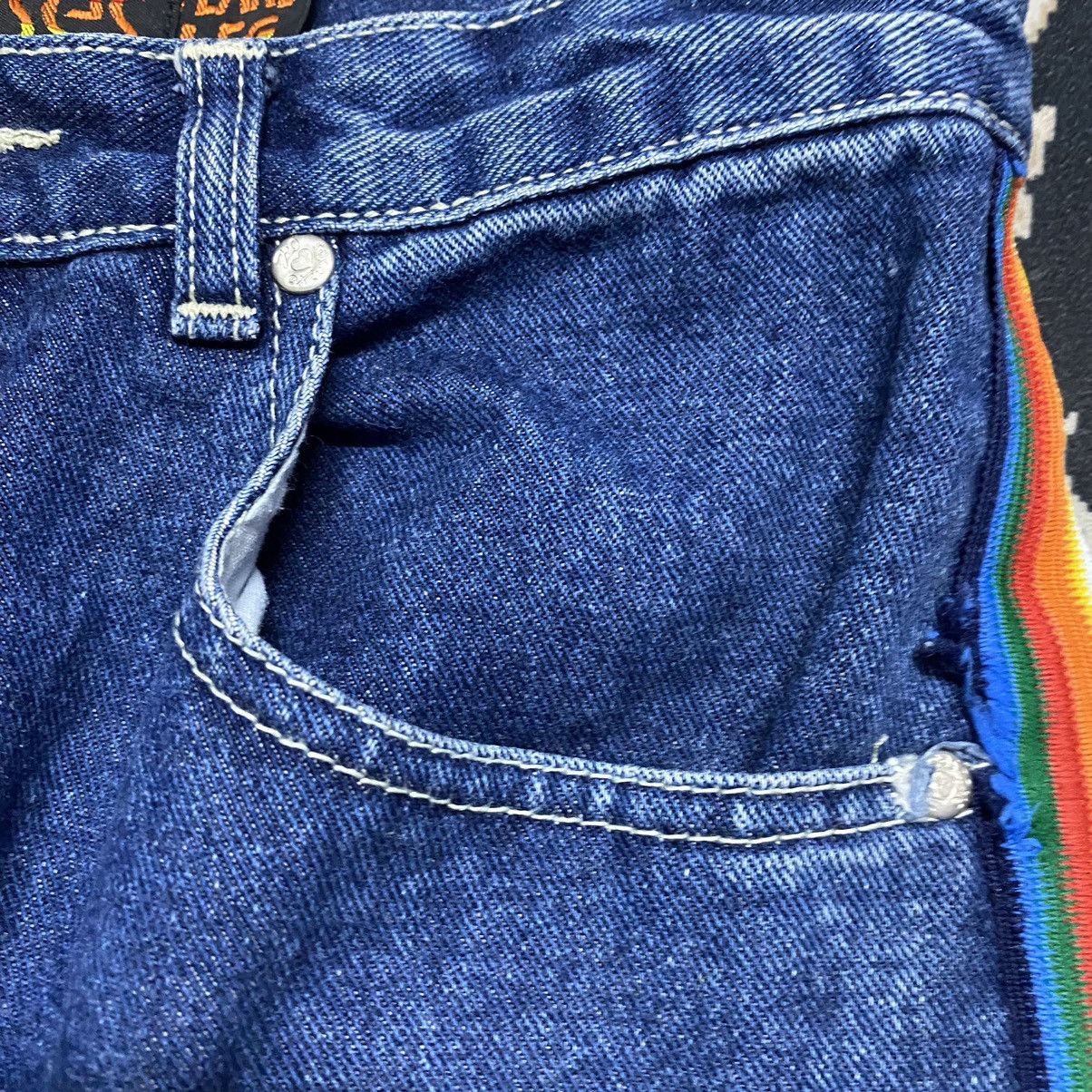 JNCO Vintage 90s No Excuses Flare Leg Denim Jeans Girl Gear Size 29" - 21 Thumbnail