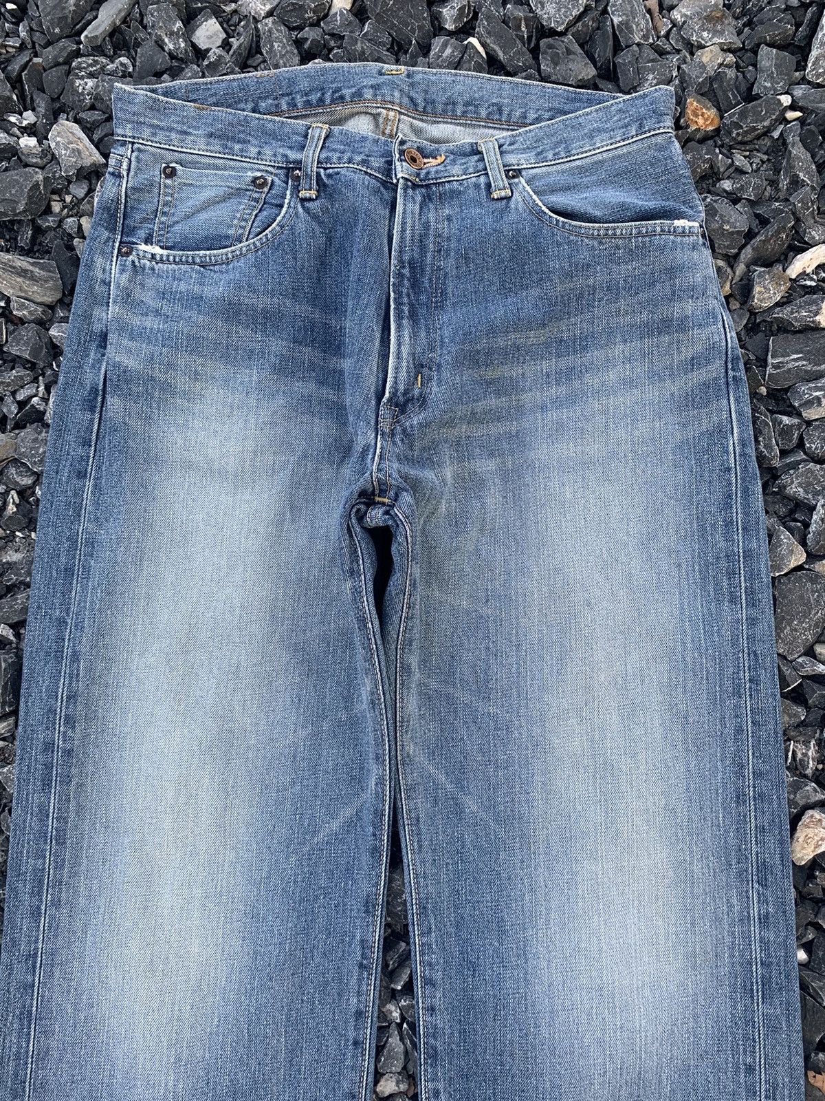 Japanese Brand VINTAGE EDWIN SELVEDGE 505 SELVEDGE DISTRESSED DENIM Size US 33 - 5 Thumbnail