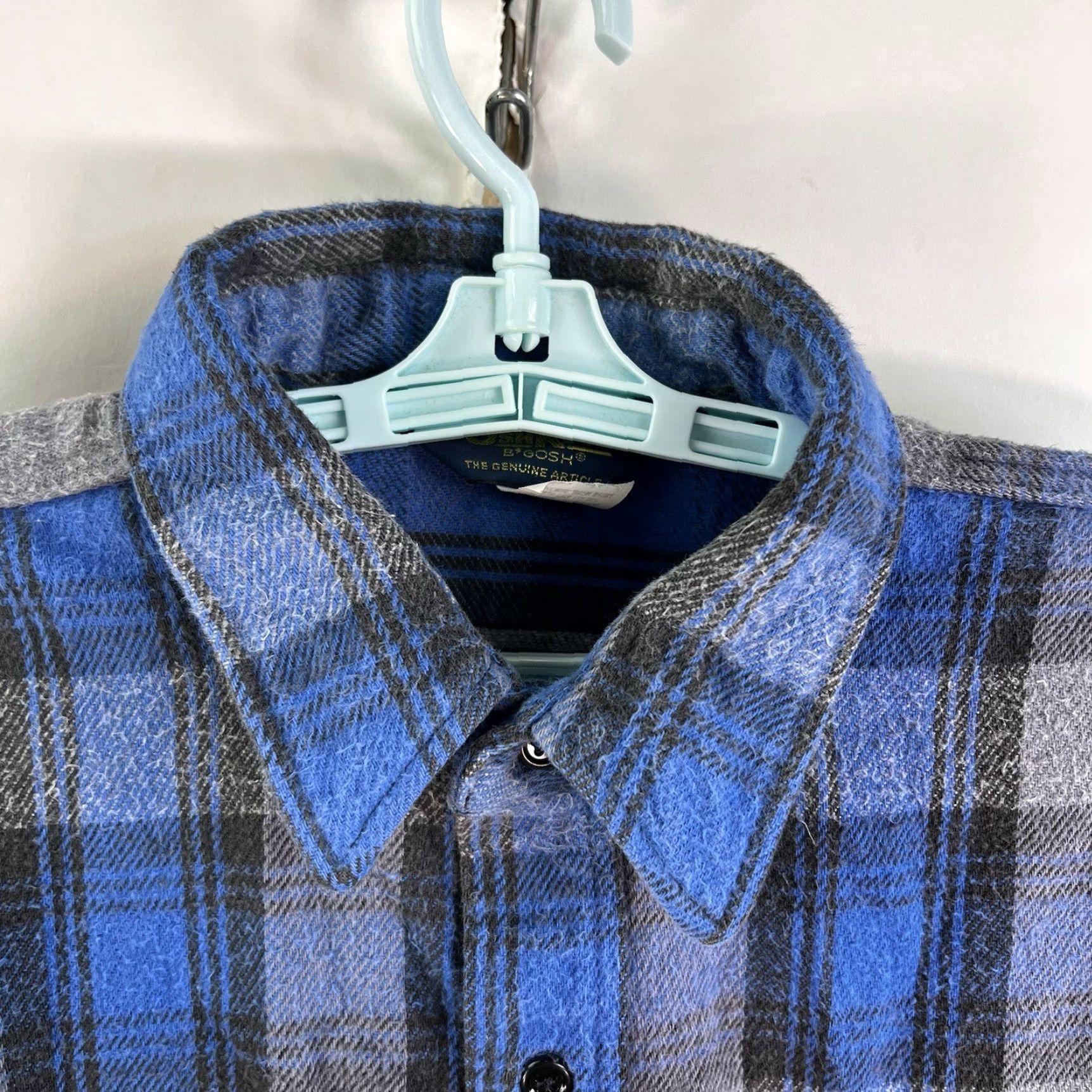 Vintage VINTAGE OshKosh B'Gosh Plaid Flannel Button-Up Shirt Mens XL Blue Outdoor Retro Size US XL / EU 56 / 4 - 3 Thumbnail