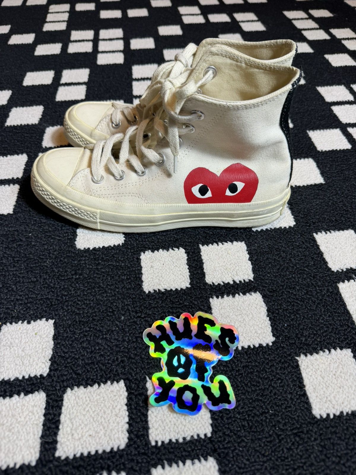 Comme des Garcons PLAY × Converse Creame CDG converse Size US 5 / EU 37 - 5 Thumbnail
