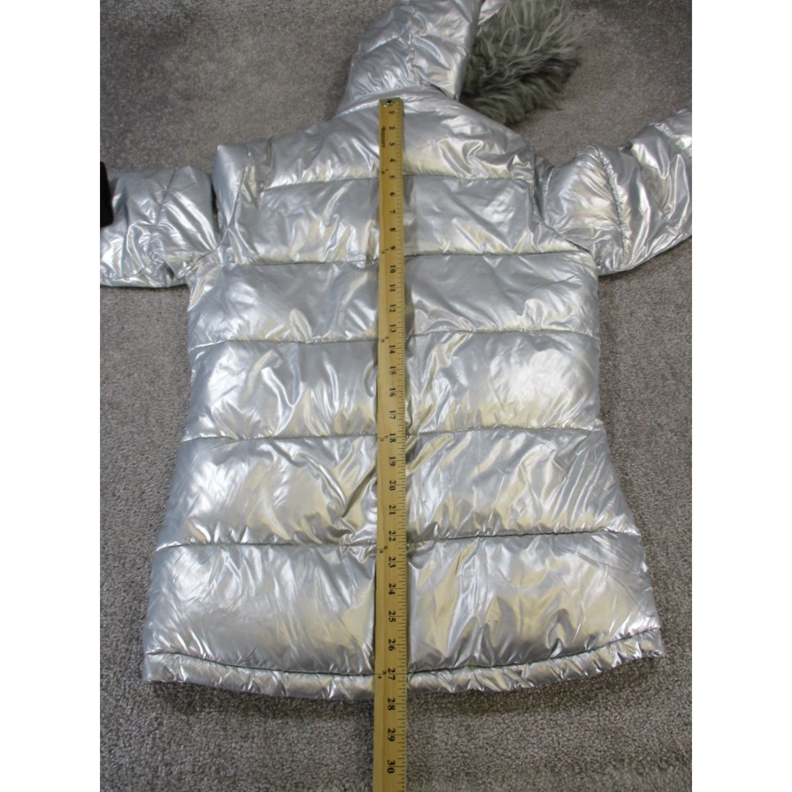 Diesel Diesel Jacket Womens 14 Gray Silver Insulated Puffer Parka - Medium - Silver - Button Zipper - Regular Fit - Women - Coat/Outerwear Size XL / US 12-14 / IT 48-50 - 7 Thumbnail