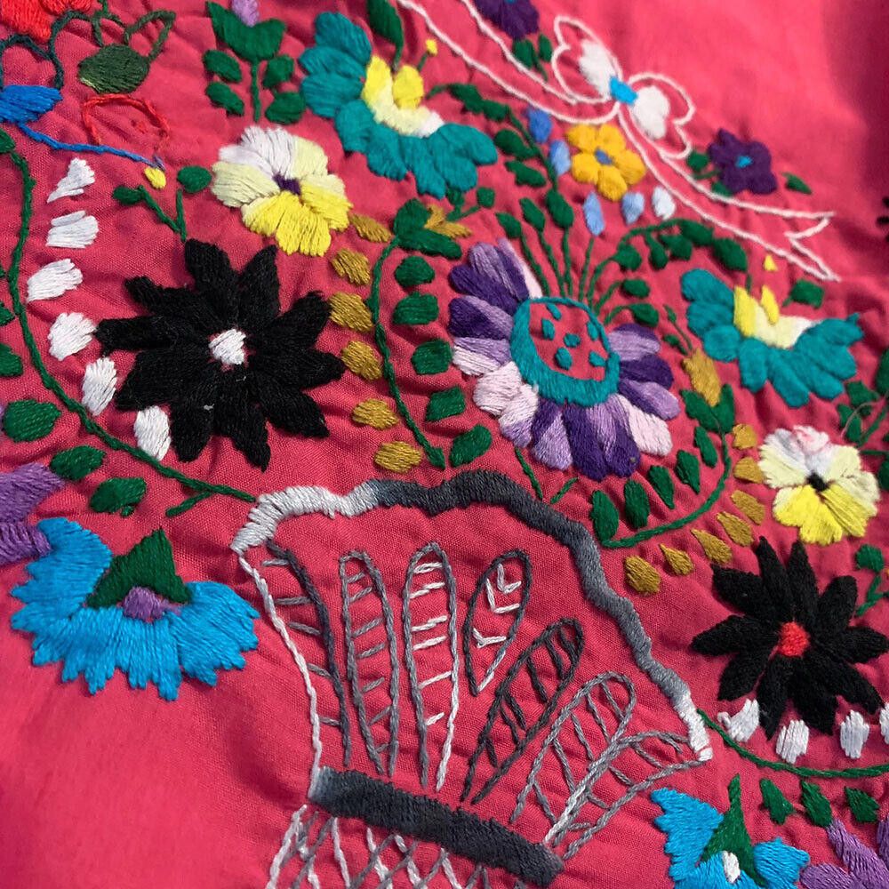 Designer Pre Owned Pink Embroidered Floral Hand Made Dress XL Size XL / US 12-14 / IT 48-50 - 5 Thumbnail