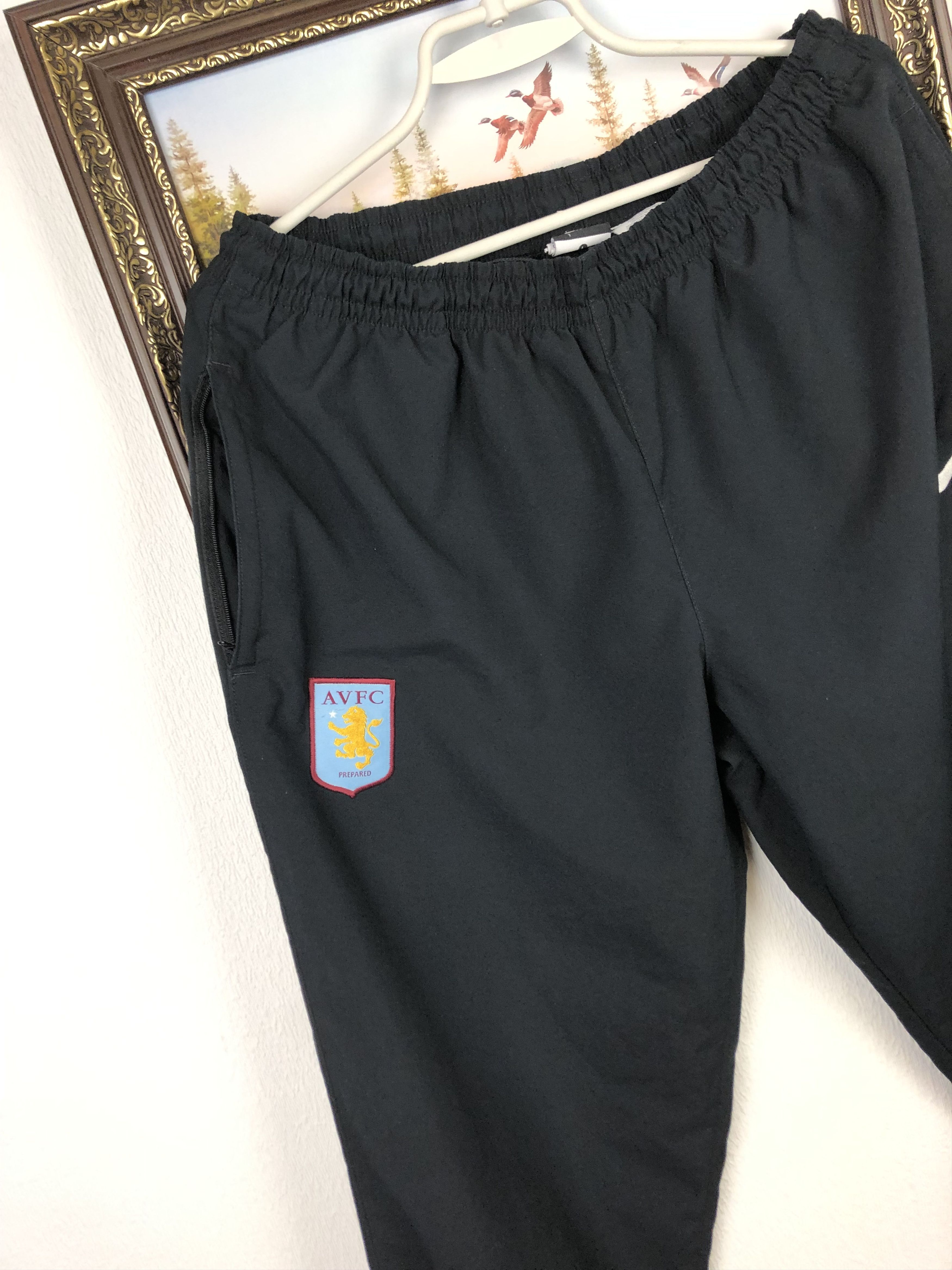 Nike Aston Villa Nike Football Track Pants Sweatpants Soccer L Size US 34 / EU 50 - 2 Thumbnail