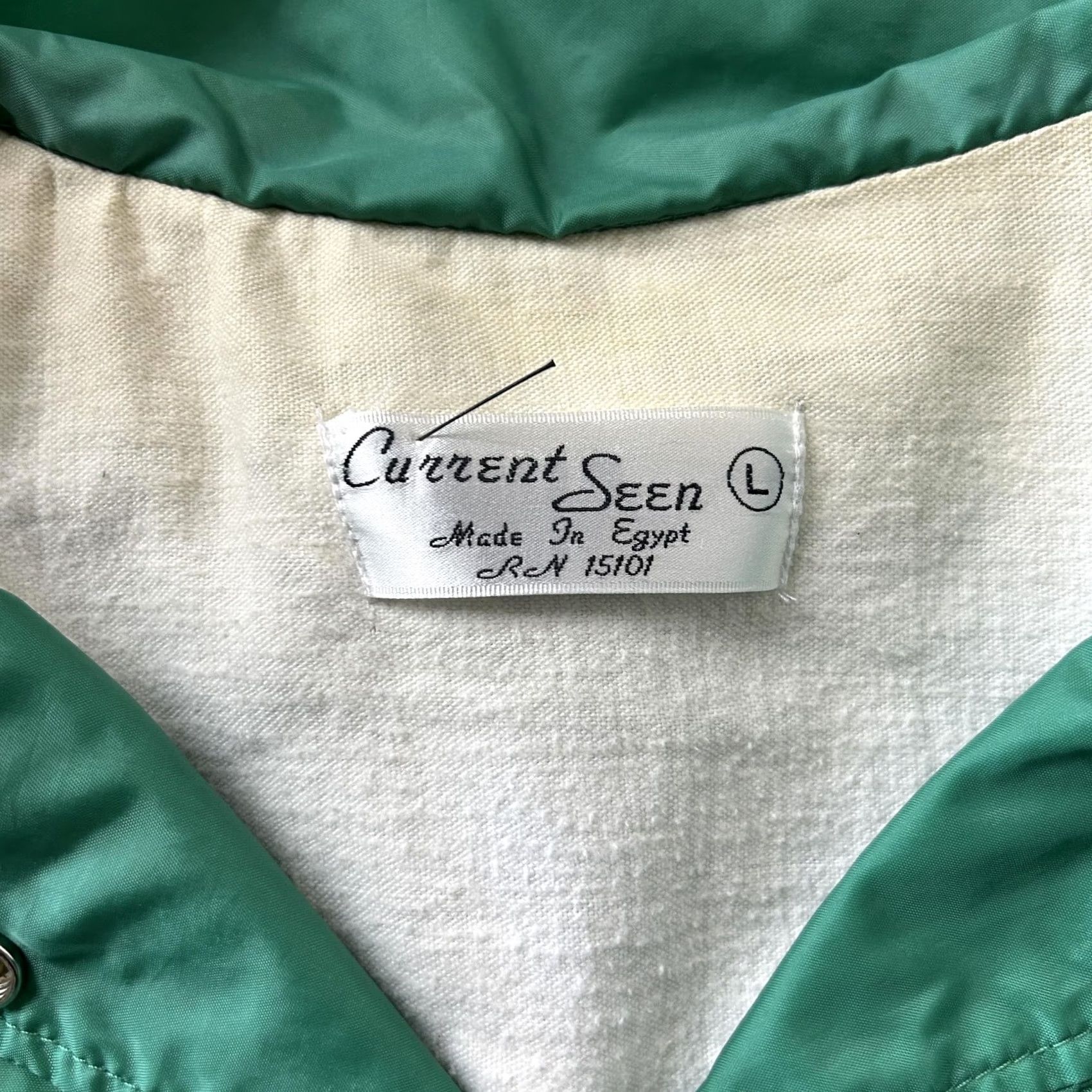 Vintage Current Seen Jacket Mens L Green Windbreaker Lined Lightweight Snap Pocketed Spring Casual Mens Size US L / EU 52-54 / 3 - 2 Thumbnail