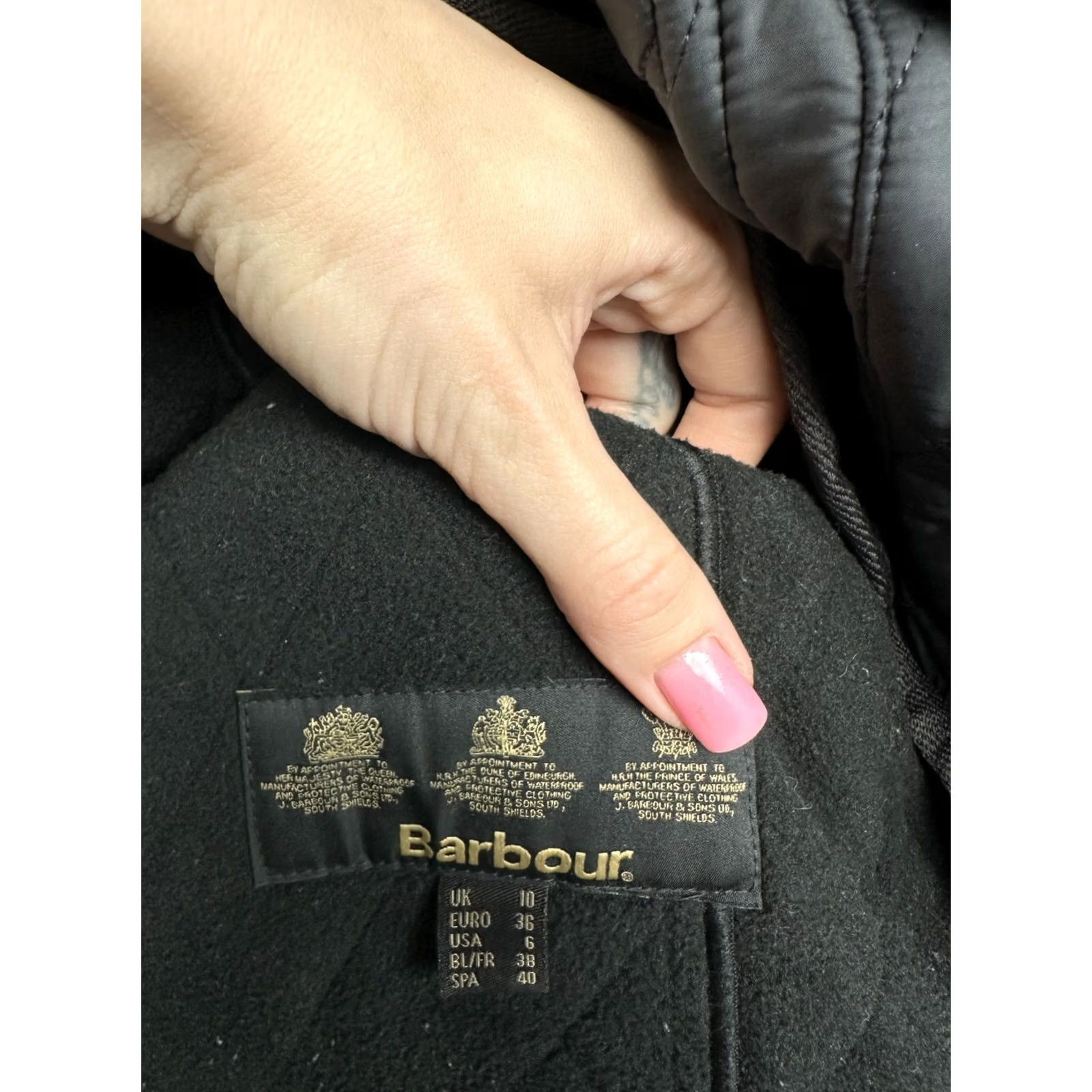 Barbour Barbour International Womens Polarquilt Quilted Jacket UK 10 Barbour Jacket Womens Quilted Black Polarquilt Size M / US 6-8 / IT 42-44 - 7 Thumbnail