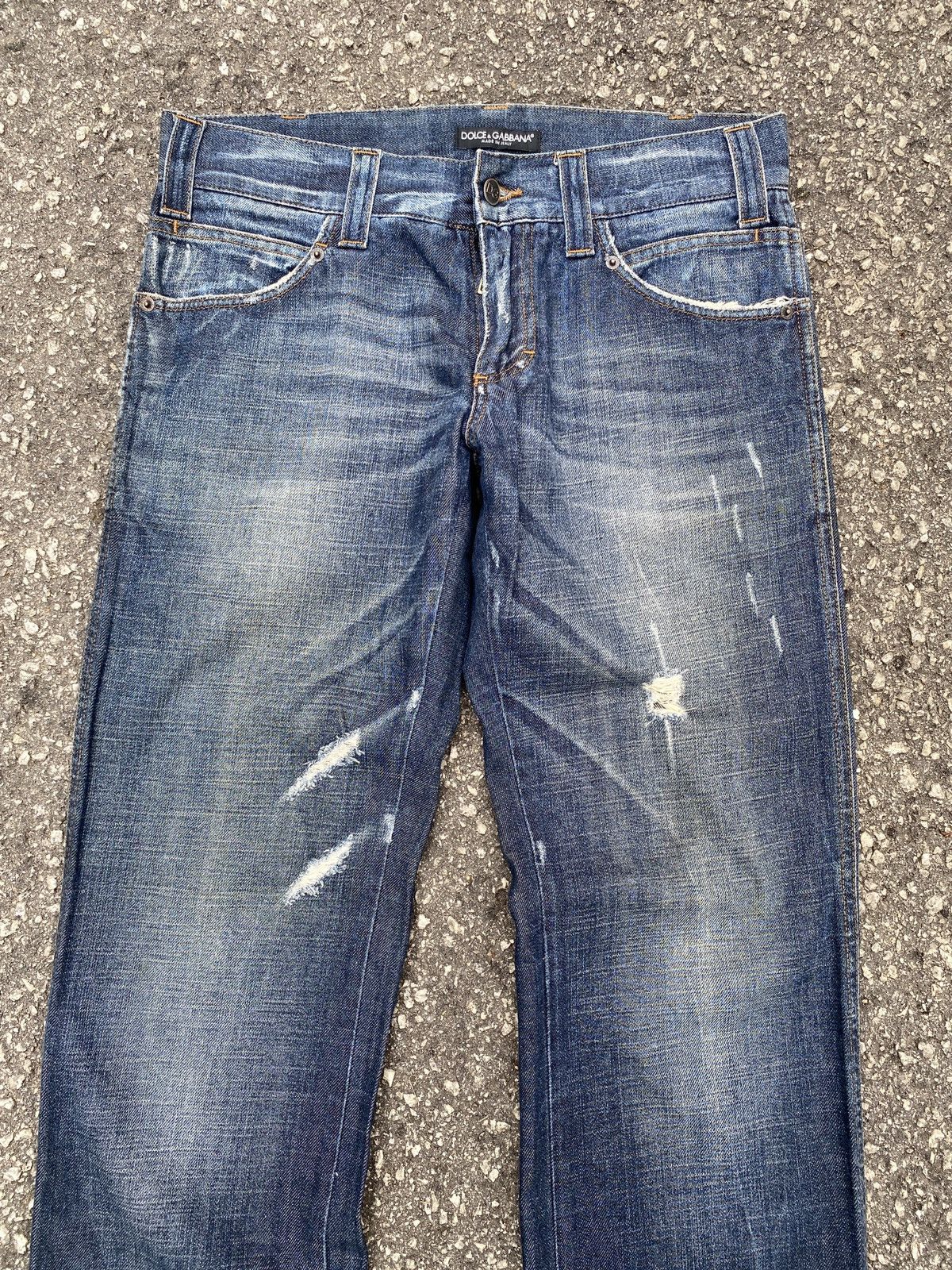 Dolce & Gabbana 2000s Dolce & Gabbana Italy Distressed Denim Size US 33 - 3 Thumbnail