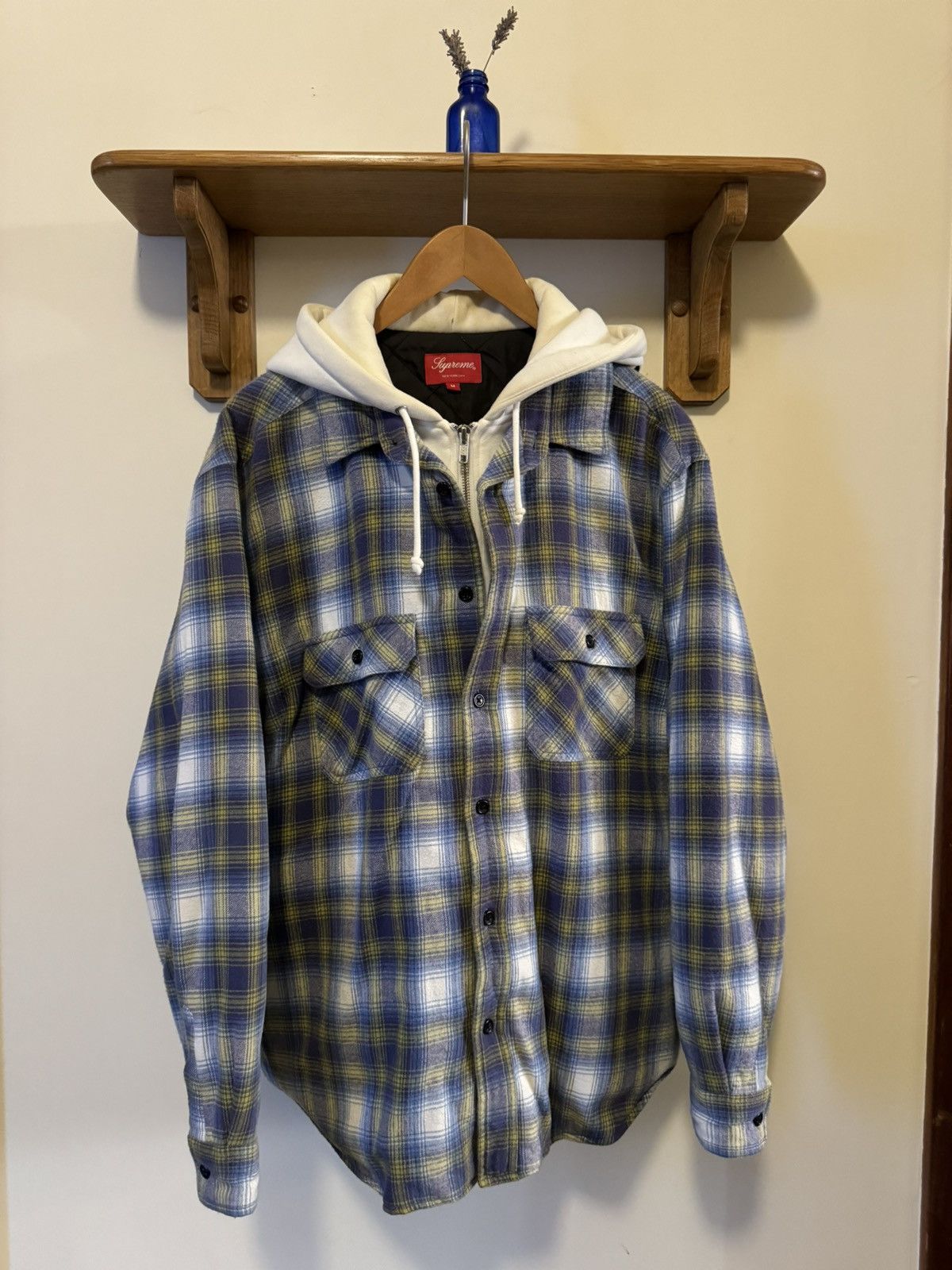 Supreme Supreme FW21 Quilted Lined Hooded Zip Flannel Size US M / EU 48-50 / 2 - 1 Thumbnail