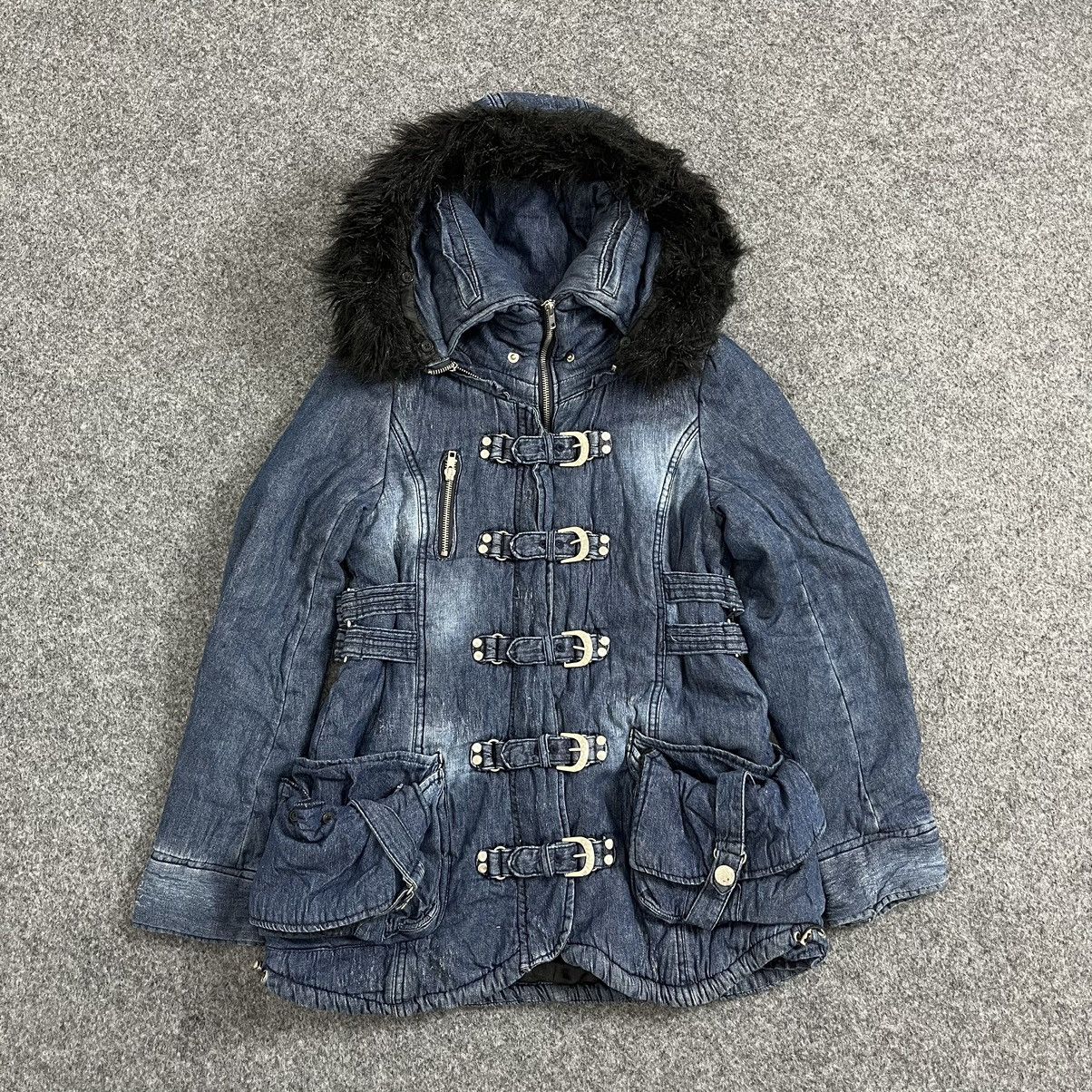 If Six Was Nine × In The Attic × Japanese Brand Backs Fur Mohair Blue Denim Jacket Pocket Size US M / EU 48-50 / 2 - 1 Thumbnail