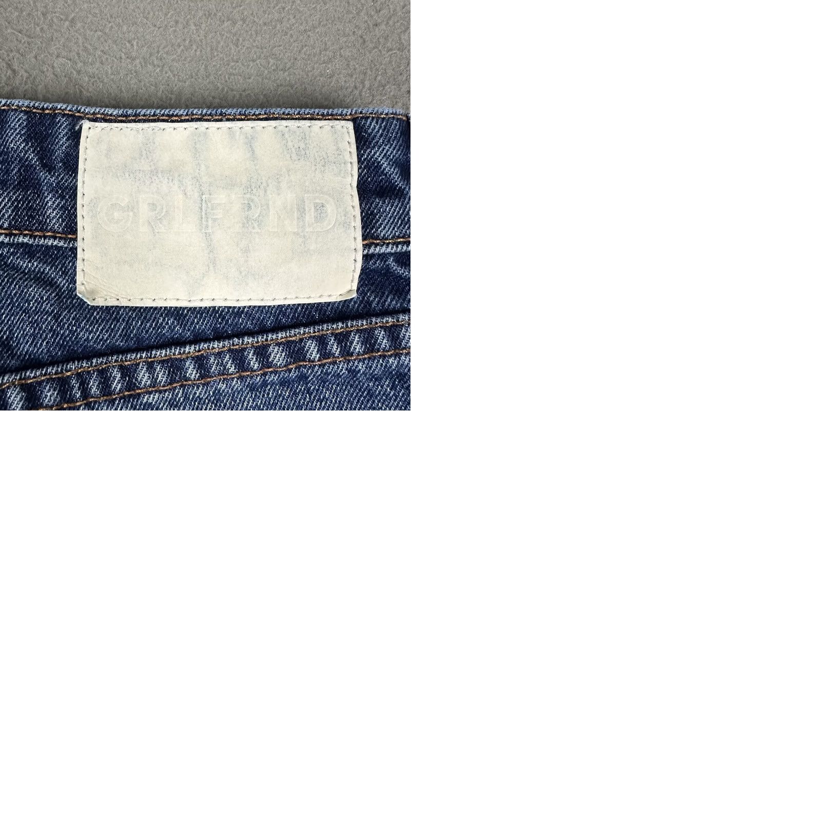 GRLFRND GRLFRND Jeans Womens 25 Blue Denim The Karolina High Rise Straight Crop Distress Shirts? Size 42" / US 20 - 10 Thumbnail