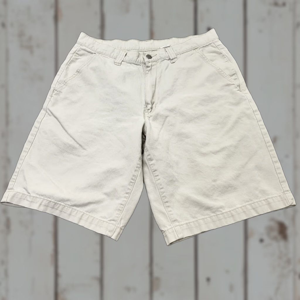 Levi's VtG Levi's L2 Shorts Men's Size 33 Tan Khaki Cargo Baggy Loose Skater 90s Y2K Cargo Pocket Jeans Shorts Men Beige Tan 90s Y2K Vintage Levis Size US 33 - 1 Thumbnail