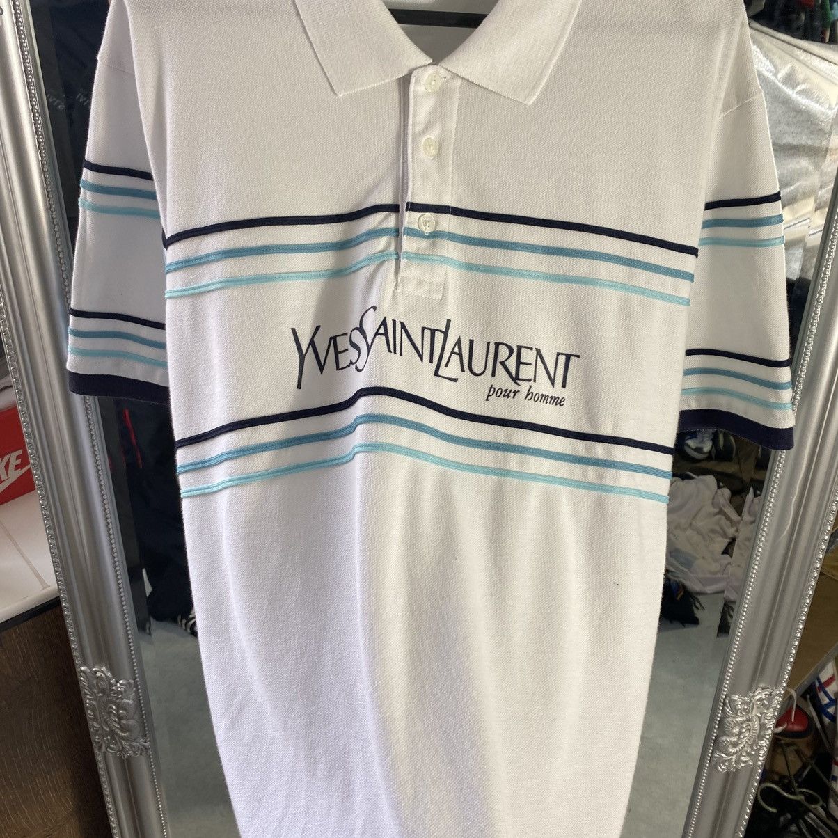 Yves Saint Laurent 90's Vintage Yves Saint Laurent YSL Polo Shirt T-Shirt Tee Size US L / EU 52-54 / 3 - 3 Thumbnail