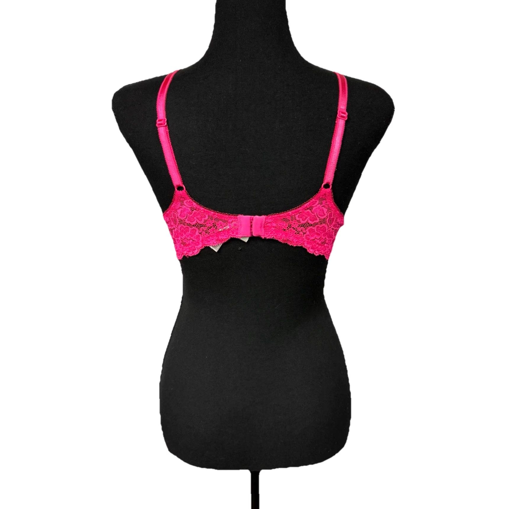 Victoria's Secret VINTAGE Victoria's Secret Dream Angels 36A Bra Demi Lined Push Up Pink Angel Women | Bra Sizing 36A Pink Bling Size ONE SIZE - 3 Thumbnail