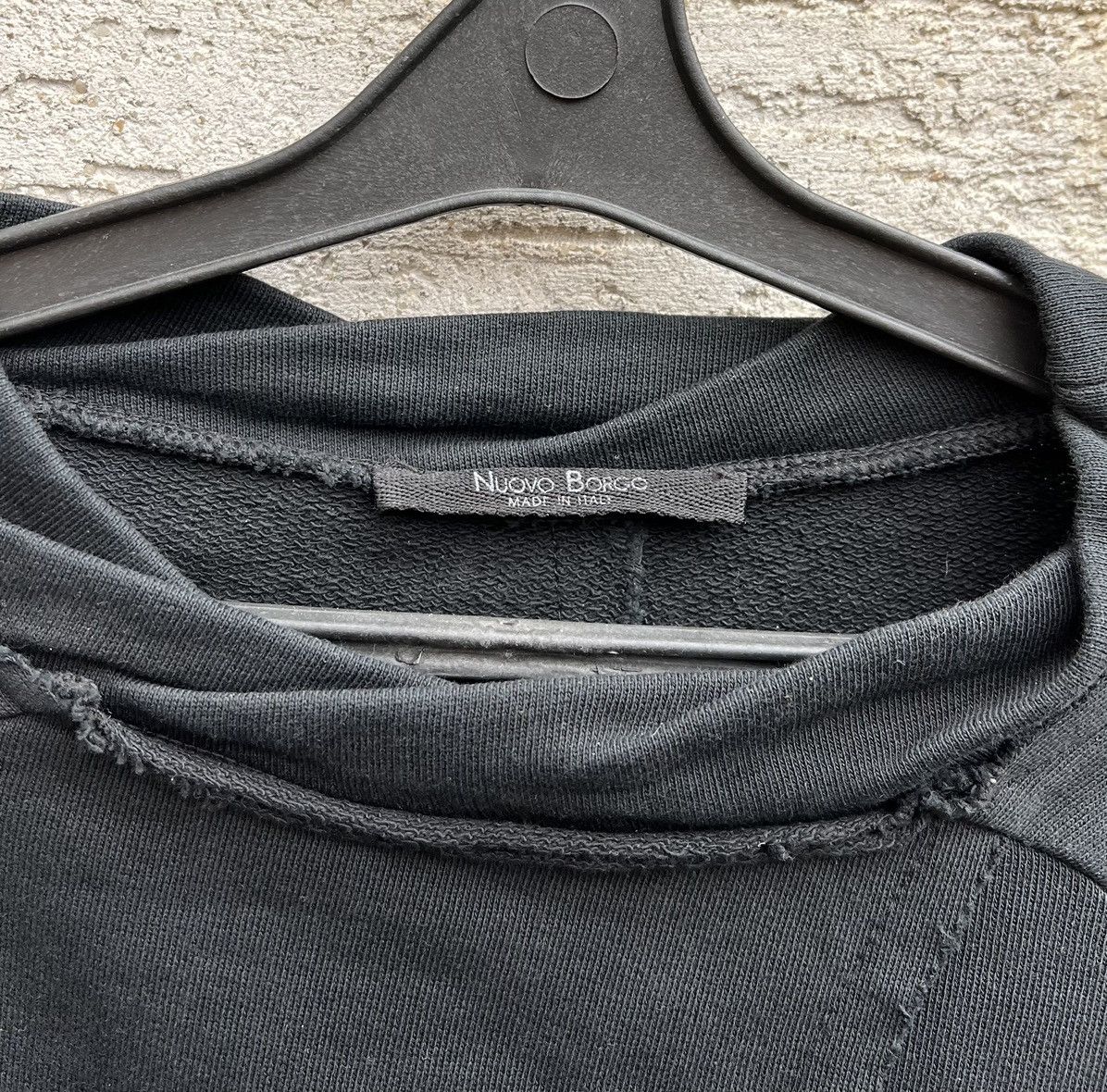 Vintage Nuovo Borgo Avant Garde Black Oversized Sweatshirt Size M / US 6-8 / IT 42-44 - 3 Thumbnail