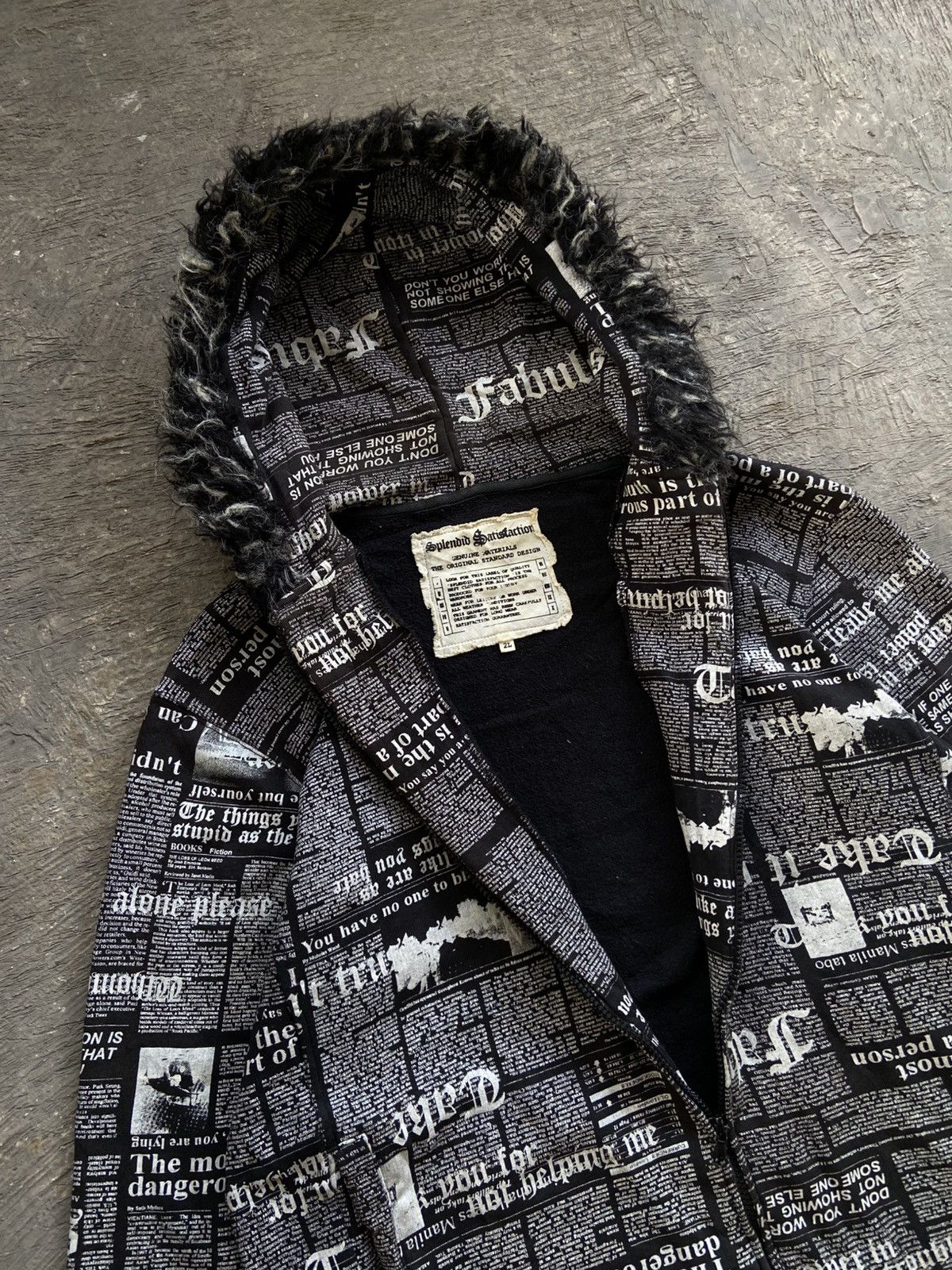 20471120 2000s Splendid Satisfaction - Poem FullPrinted Zip Hoodie Size US XL / EU 56 / 4 - 6 Thumbnail