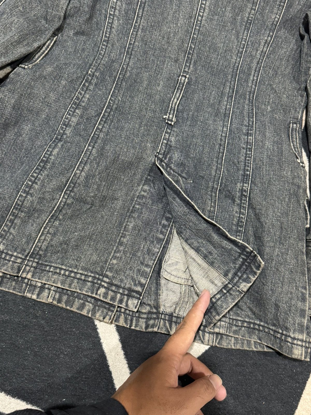 5351 POUR LES HOMMES Washed Jacket Denim Coated 5351 Pour Less Homme Size US S / EU 44-46 / 1 - 7 Thumbnail