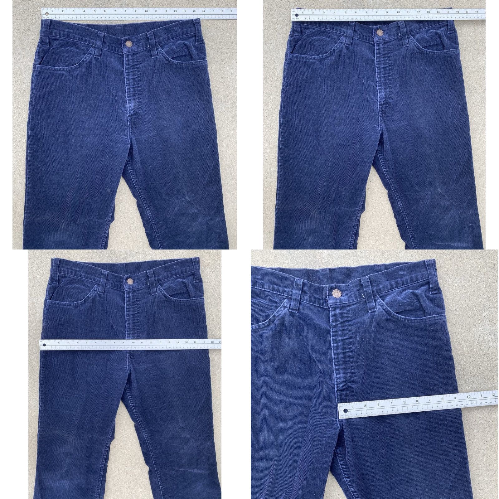 Levi's VINTAGE Levi’s 517 Corduroy Pants Navy Blue 32 x 32 Talon Zipper 1970s Casual Mens Size US 32 / EU 48 - 11 Thumbnail