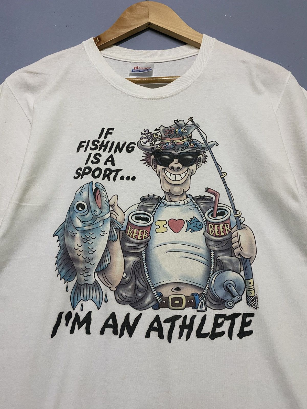 Vintage Vintage Fishing Lover Nice Graphic Tee Size US S / EU 44-46 / 1 - 2 Thumbnail