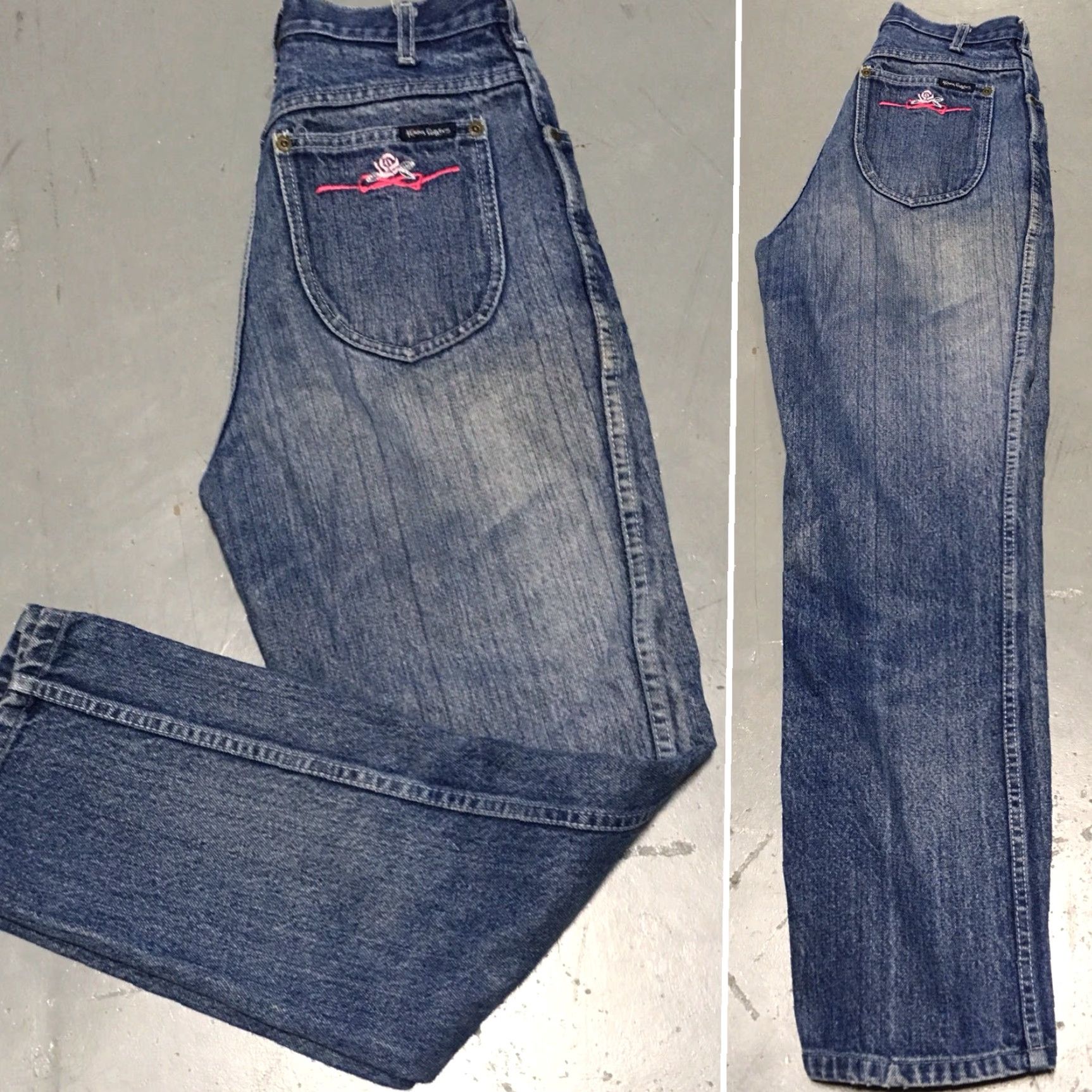 Vintage VINTAGE Kenny Rogers Western Collection By Karman Jeans High Waist Size 10 27 in Denim Blue 1980s Womens Jeans Cowgirl Authentic Original Size 32" / US 10 / IT 46 - 7 Thumbnail
