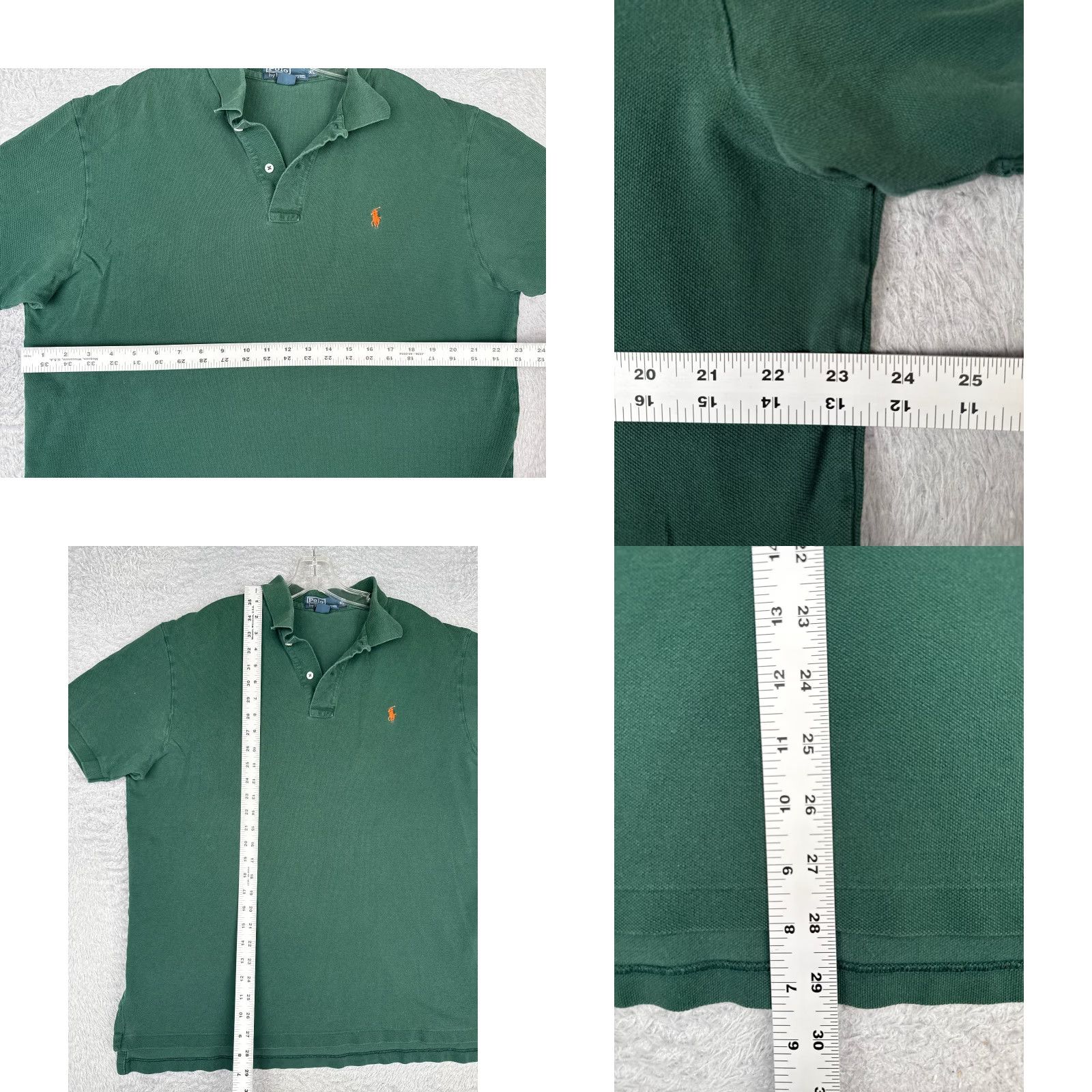 Ralph Lauren VINTAGE Ralph Lauren Polo Shirt Adult XL Green 100% Cotton, Short Sleeve, Button, Logo, Embroidered - Men's Polo Shirt, 44 Chest, Slim Fit Size US XL / EU 56 / 4 - 8 Thumbnail