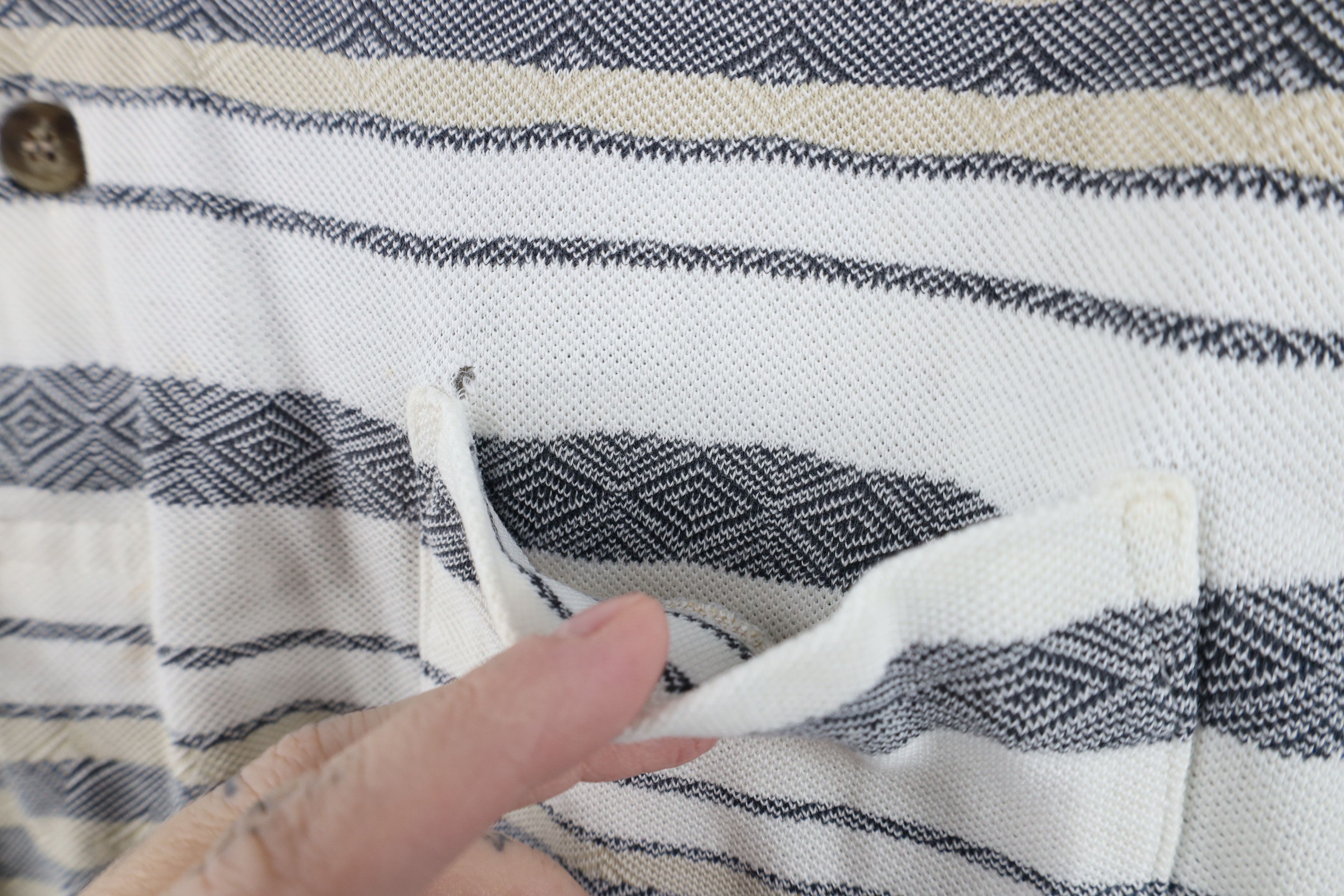 Vintage Vintage 90s Streetwear Fair Isle Striped Knit Polo Shirt Size US M / EU 48-50 / 2 - 4 Thumbnail