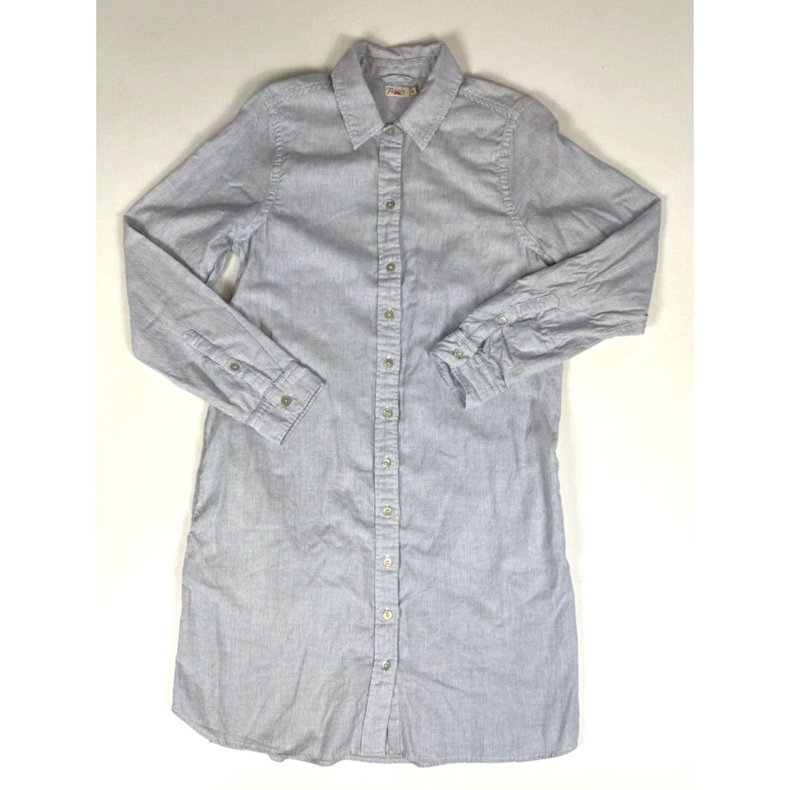 Faherty Faherty Women's Bayview Stretch Cotton Shirt Dress Oxford-Stripe Sz S White and Blue Shirt Dress Womens Size S / US 4 / IT 40 - 5 Thumbnail