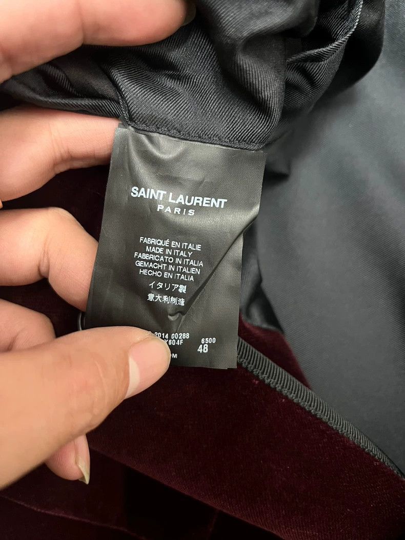 Other Saint Laurent Burgundy Velvet Blazer Jacket-2507 Size US L / EU 52-54 / 3 - 8 Thumbnail