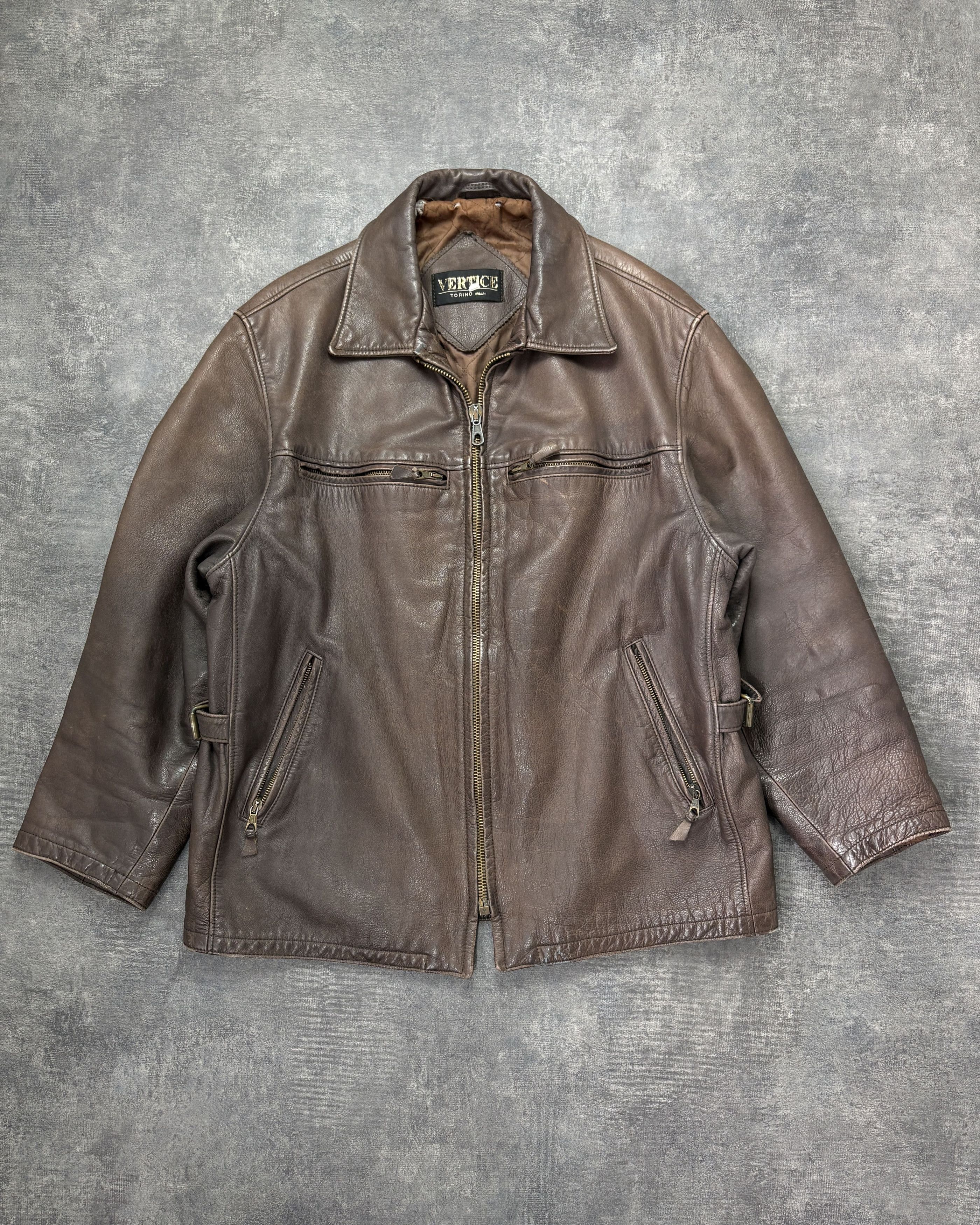 Genuine Leather Vintage Brown Genuine Leather Jacket. Size US M / EU 48-50 / 2 - 1 Thumbnail