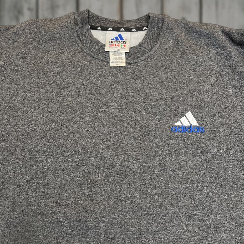 Adidas VINTAGE Adidas Sweatshirt Mens Large Gray Trifoil Fleece Pullover Crewneck Size US L / EU 52-54 / 3 - 1 Thumbnail